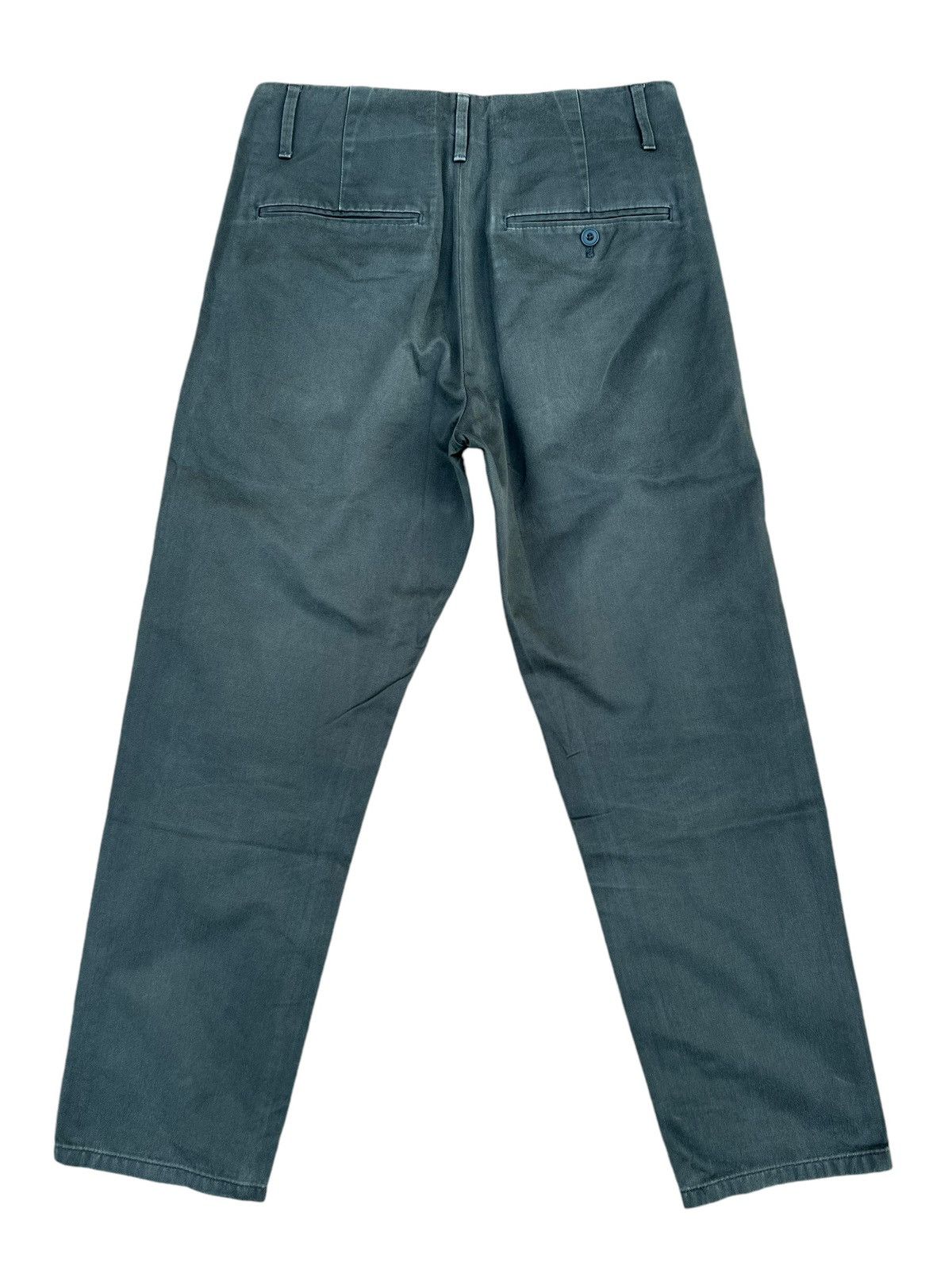 Lemaire Lemaire X Uniqlo Sun Fade Green Chinos Trouser Pant Cropped Size US 29 - 2 Thumbnail