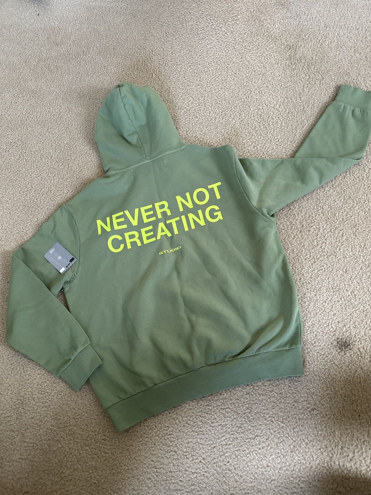 STUDIOUS Studio supervsn studios logo print boxy terry hoodie matcha Size US M / EU 48-50 / 2 - 4 Thumbnail