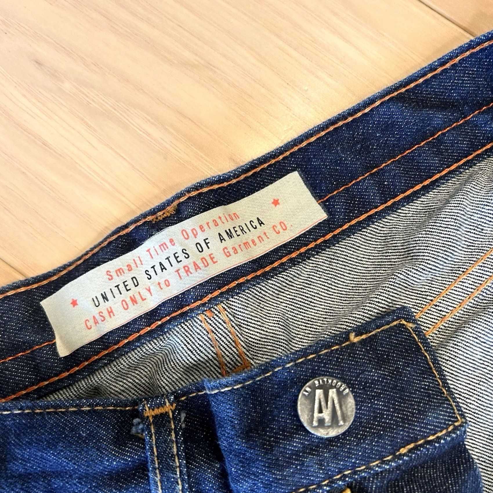 Vintage VINTAGE Williamsburg Garment Company Grand St Selvedge Denim Blue Jean Men’s 29x33 Size US 29 - 6 Thumbnail