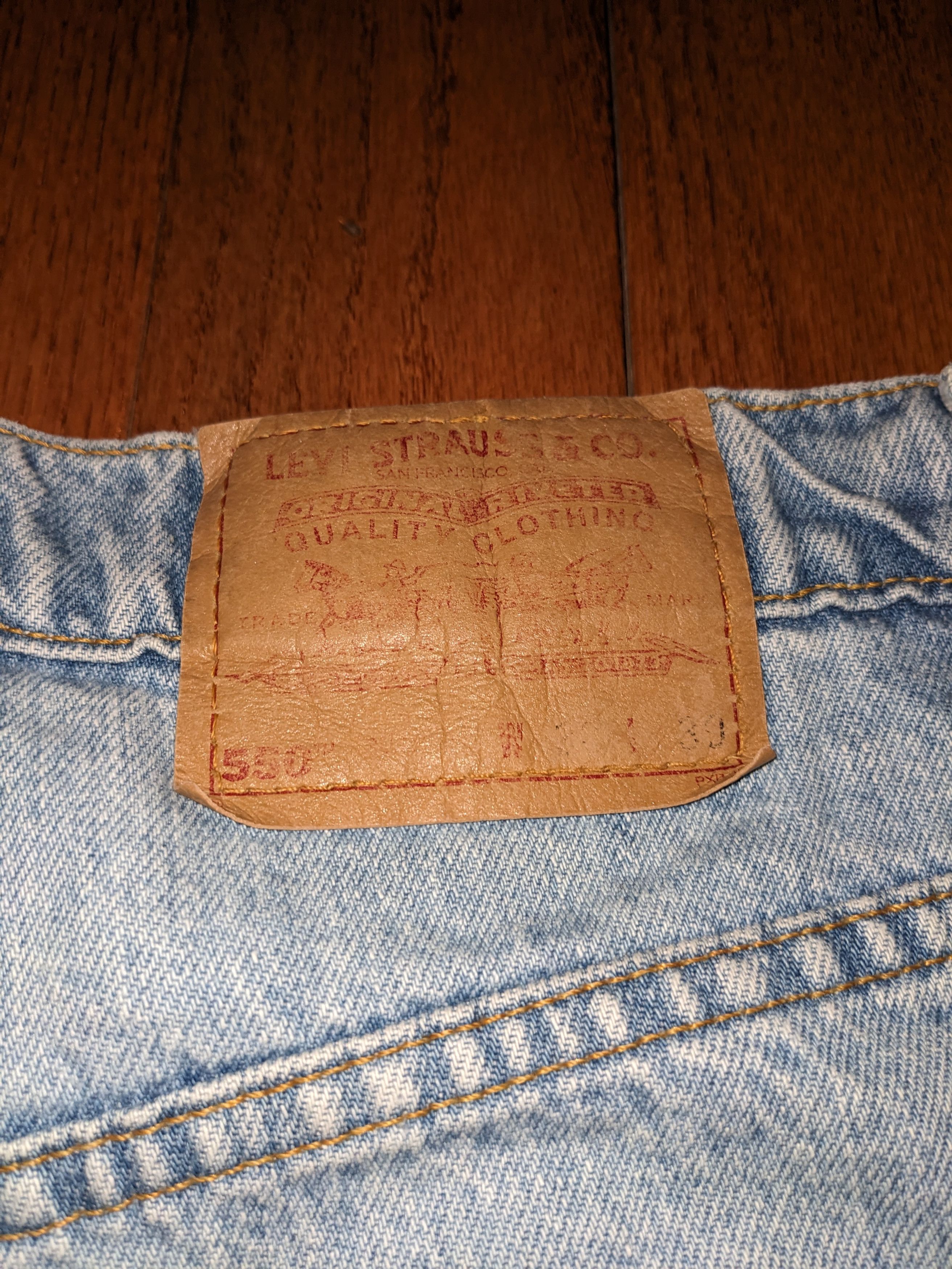 Levi's × Vintage Vintage 90s Levi's 550 38 x 30 Blue Denim Jeans Size US 38 / EU 54 - 5 Thumbnail