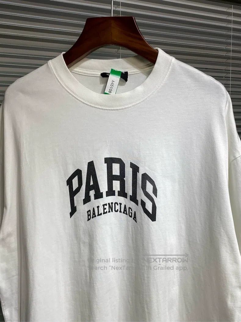 Balenciaga Balenciaga Short-sleeve T-shirt with Paris letter print lo Size US M / EU 48-50 / 2 - 3 Thumbnail