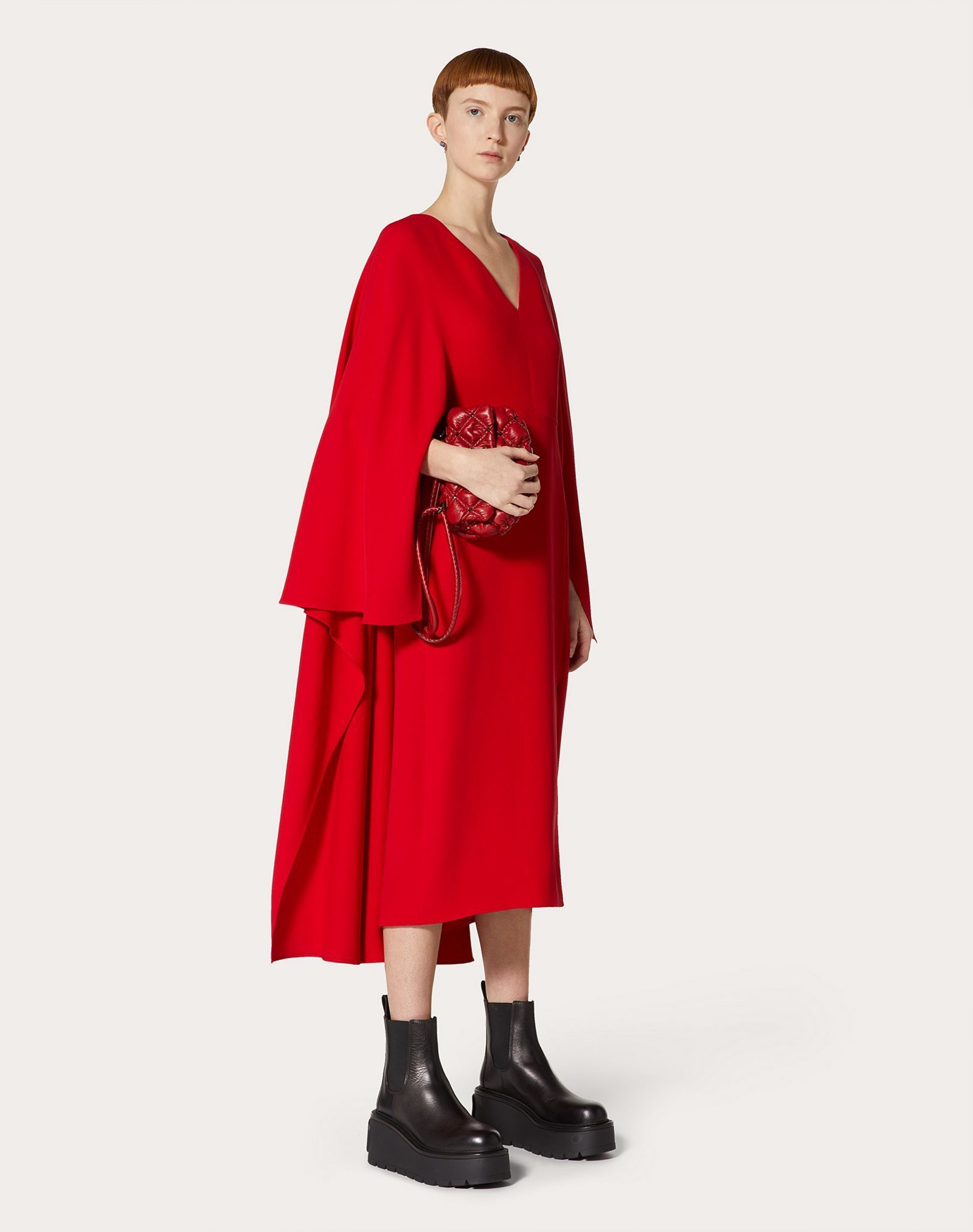 Valentino o1y0226 Midi Dress in Red Size XS / US 0-2 / IT 36-38 - 3 Thumbnail