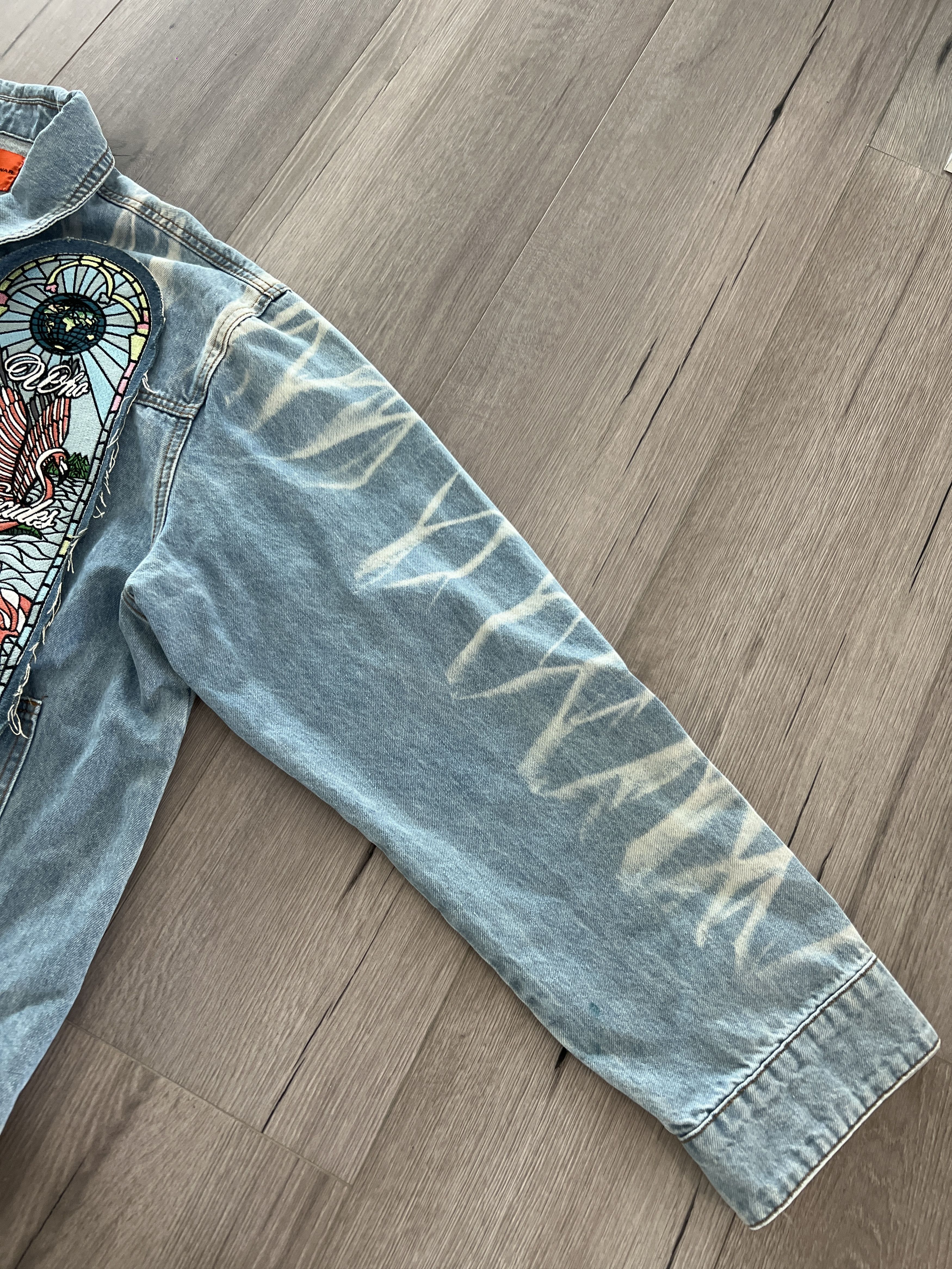 Who Decides War Flaming Embroidered Trucker Jacket Size US XXL / EU 58 / 5 - 3 Thumbnail