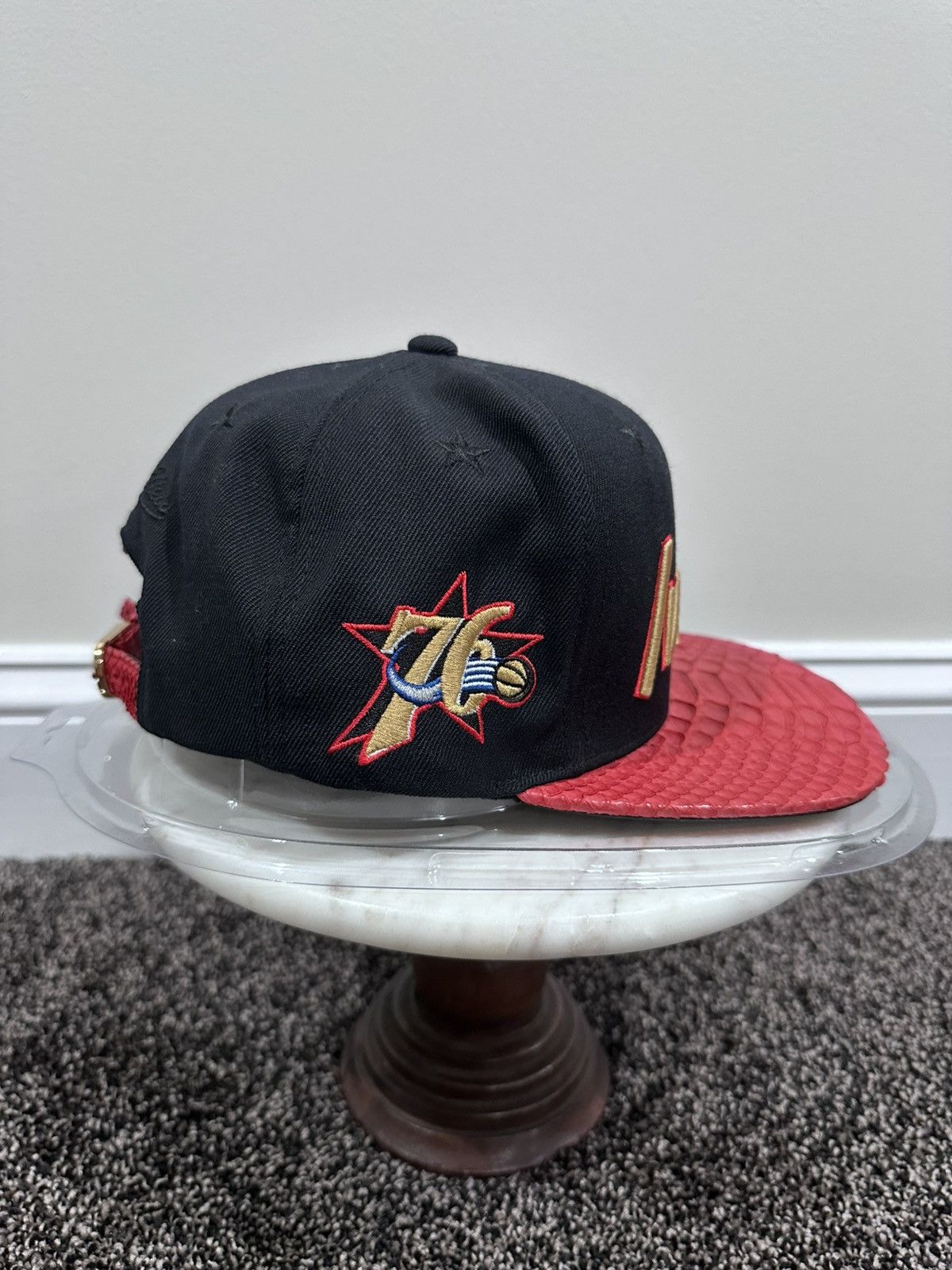 Just Don × Mitchell & Ness Just Don x Mitchell & Ness 76ers Allen Iverson Black Hat Size ONE SIZE - 2 Thumbnail