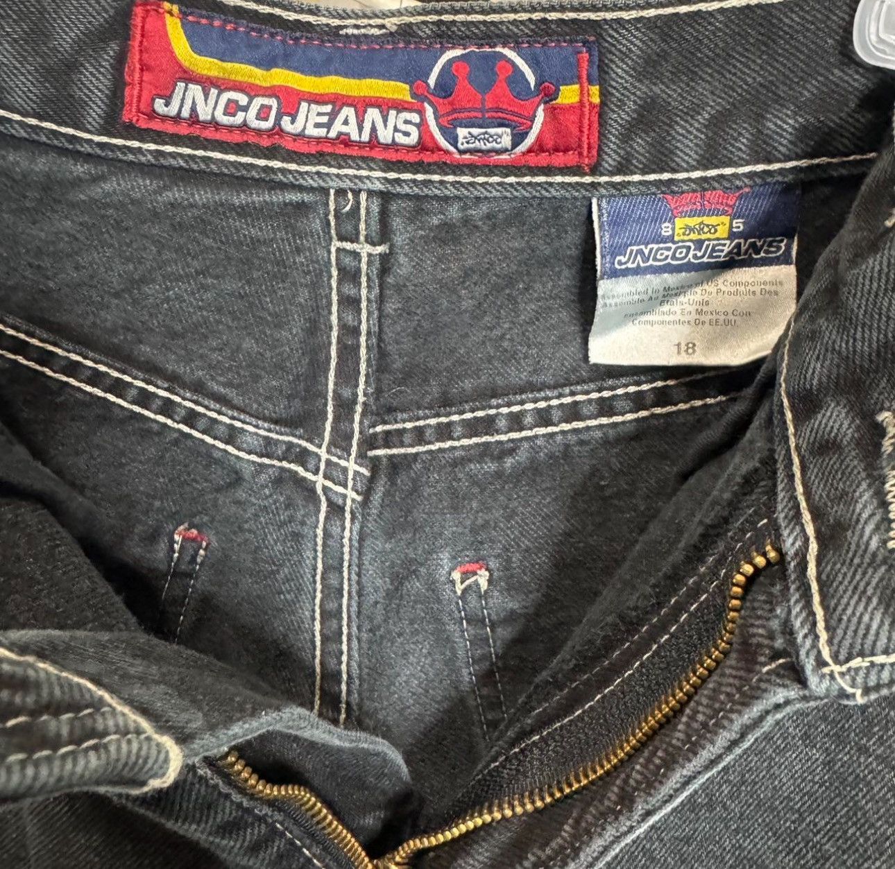JNCO Vintage JNCO faded Jeans Tribals Red youth Black Denim Size 40" / US 18 - 5 Thumbnail