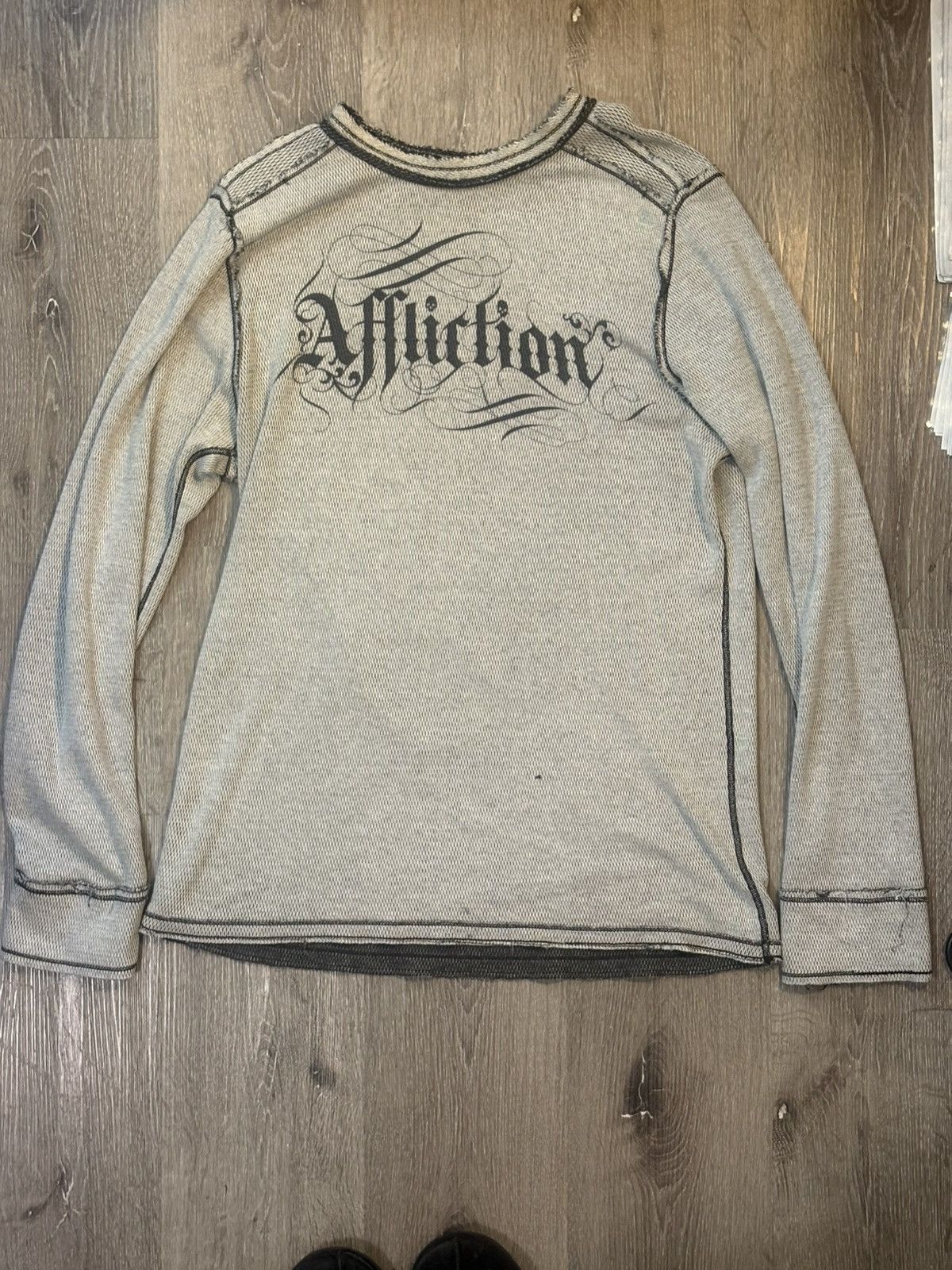 Affliction Y2k Rare affliction vintage reversible long sleeve design Size US L / EU 52-54 / 3 - 5 Thumbnail