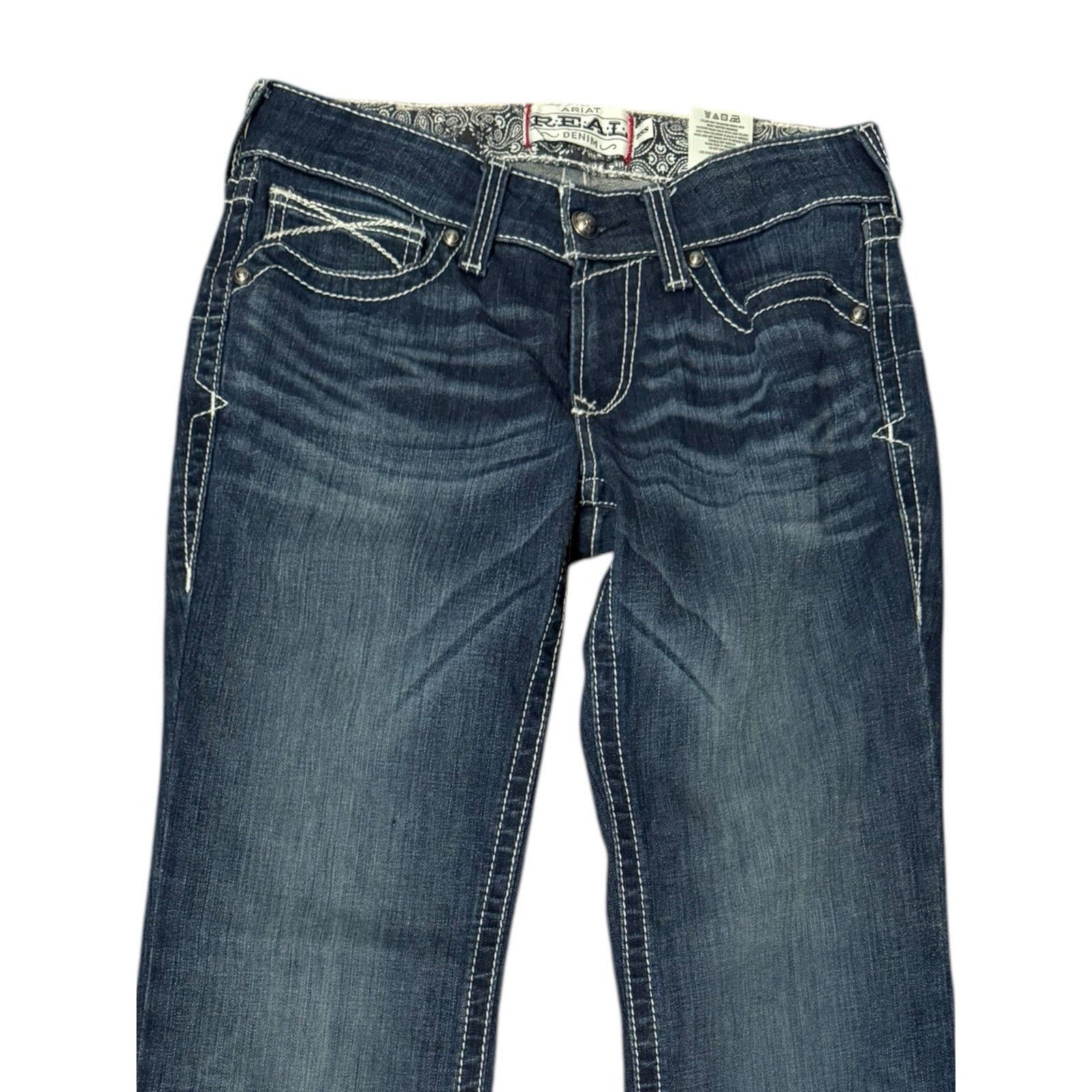 Ariat Ariat Stretch Bootcut Whipstitch Jeans Western Cowboy Rodeo Size 28" / US 6 / IT 42 - 5 Thumbnail