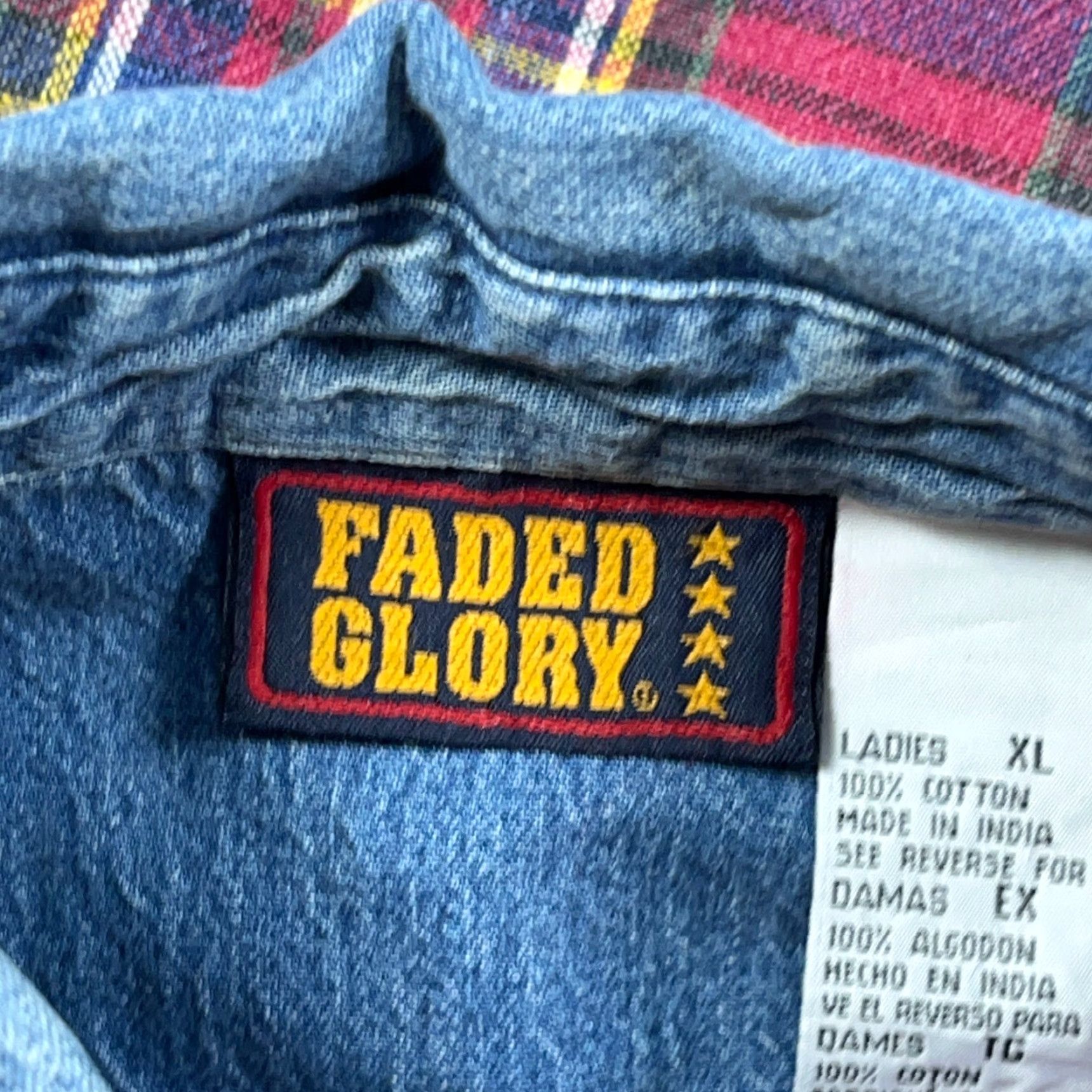 Faded Glory Vintage Faded Glory Shirt Men XL Red Tartan Plaid Oxford Cloth Denim Collar 90s Size US XL / EU 56 / 4 - 6 Thumbnail