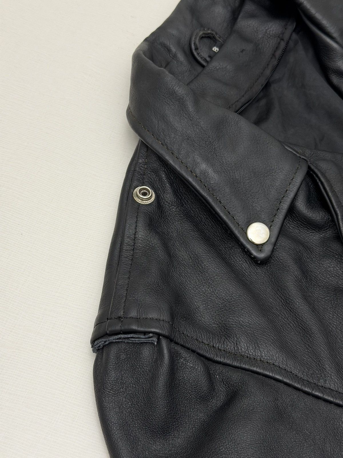 Vintage Vintage Biker Leather Quilted Lined Motorcycle Jacket Size 8 Size M / US 6-8 / IT 42-44 - 13 Thumbnail