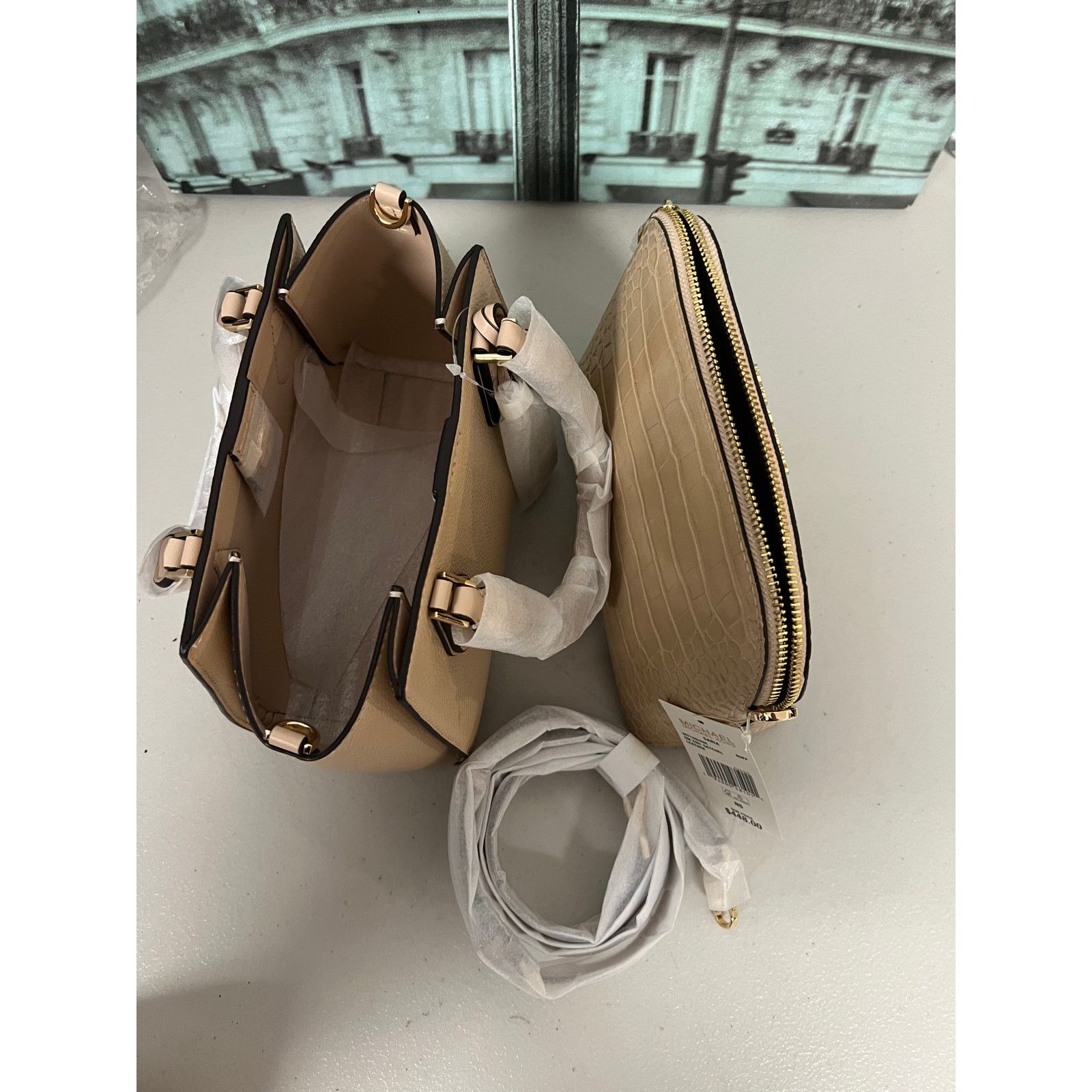 Michael Kors Michael Kors Daria 35T1GDIS5E Small 2IN1 Satchel In Buff Size ONE SIZE - 7 Thumbnail