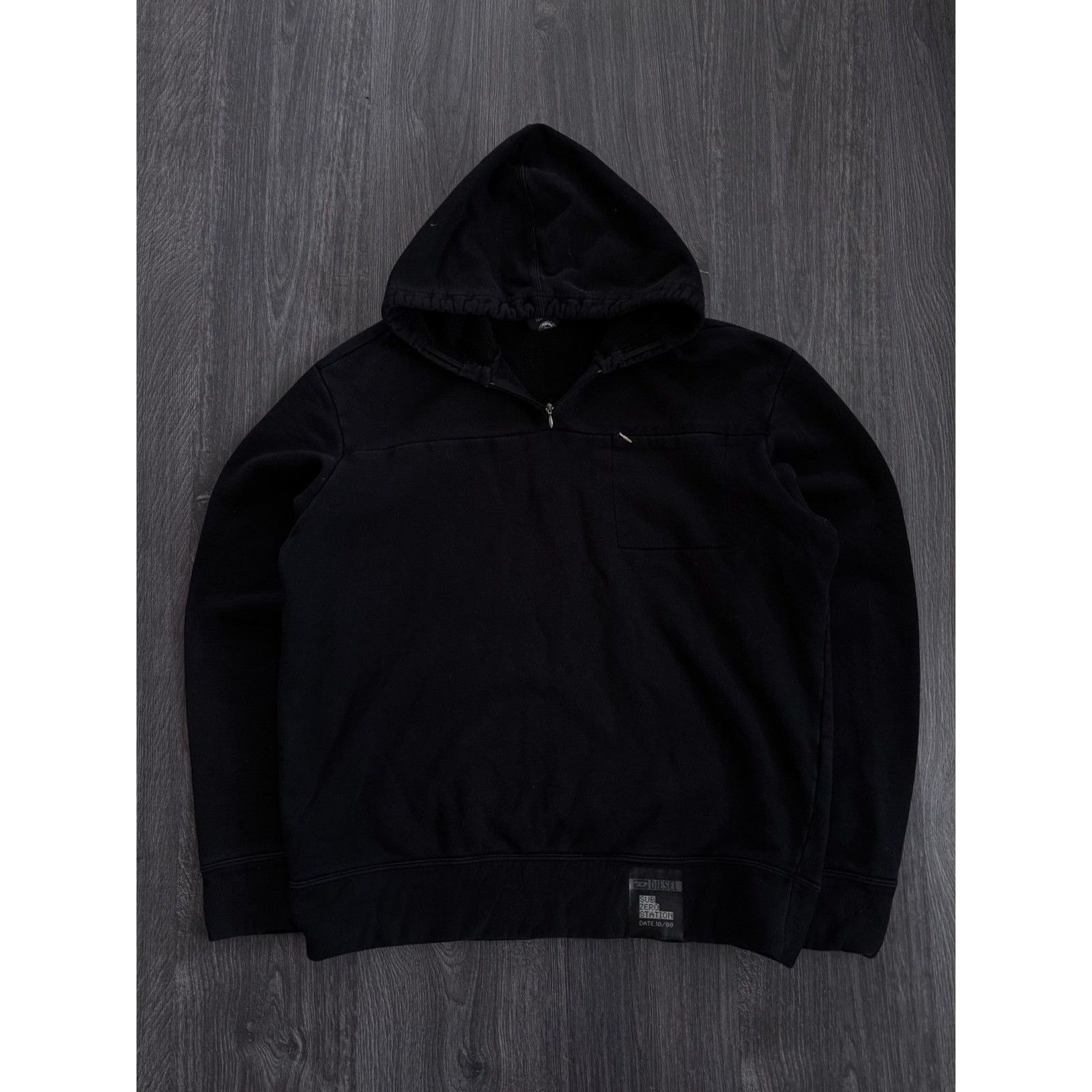Diesel 90s Vintage Diesel Black Hoodie Size US XL / EU 56 / 4 - 1 Thumbnail