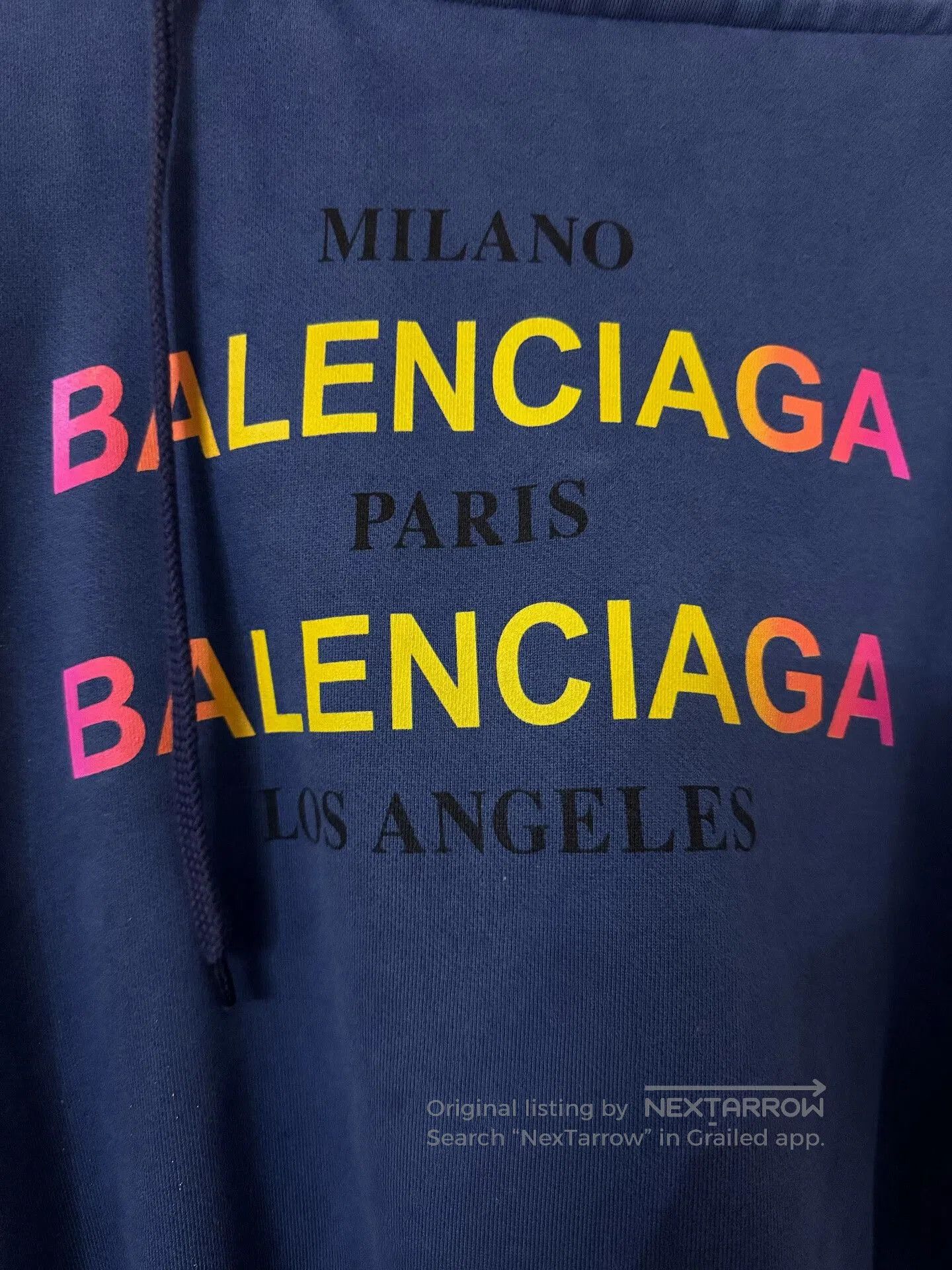 balenciaga women's city logo hoodie.