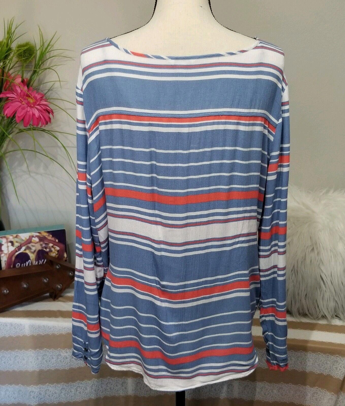 Cartoon Network Cato Top Extra Large Womens Long Sleeve Striped Summer Light Size L / US 10 / IT 46 - 5 Thumbnail