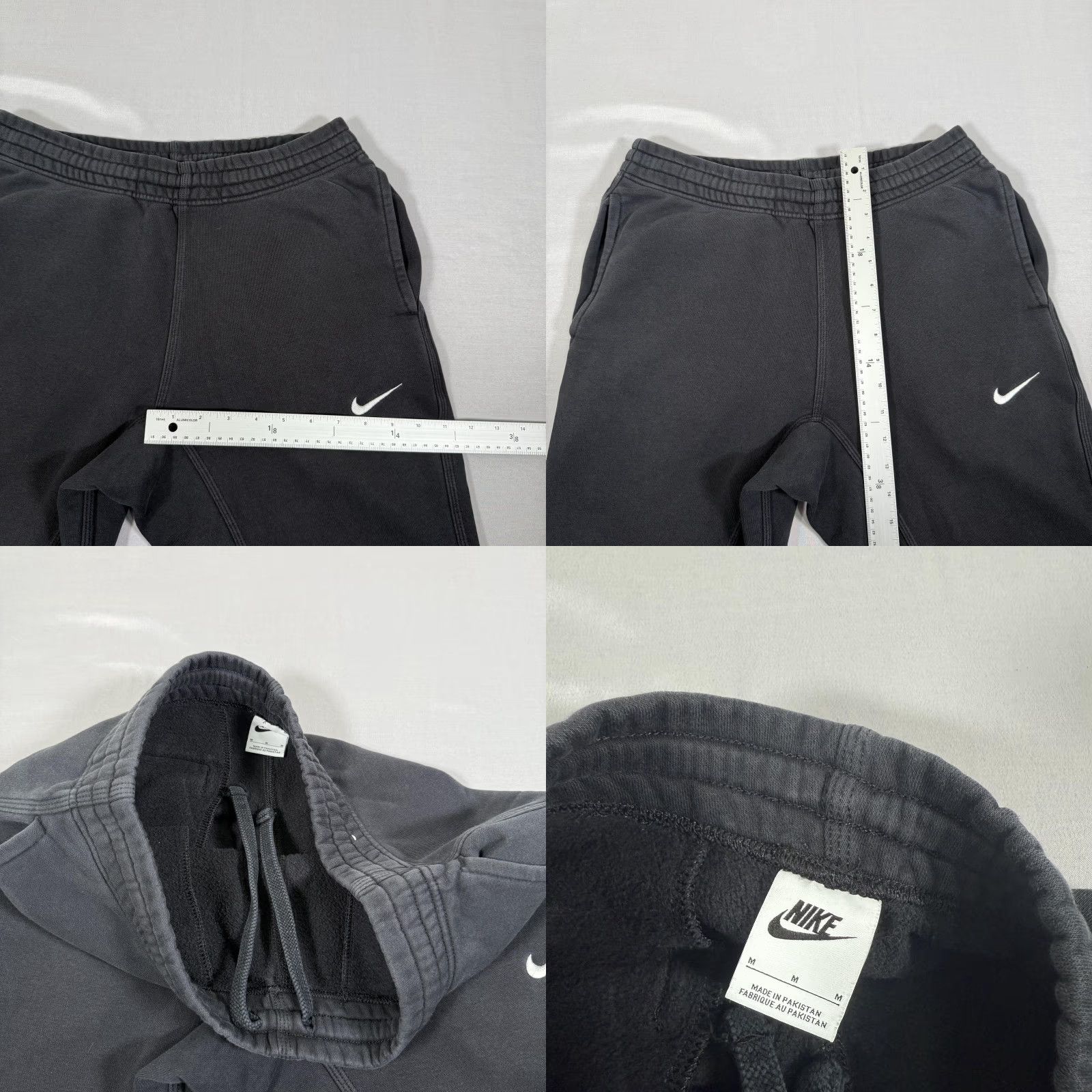 Nike Nike Mens Jogger Pants Black Club Khaki Fleece Sweatpants Drawstring Medium Size US 31 - 8 Thumbnail
