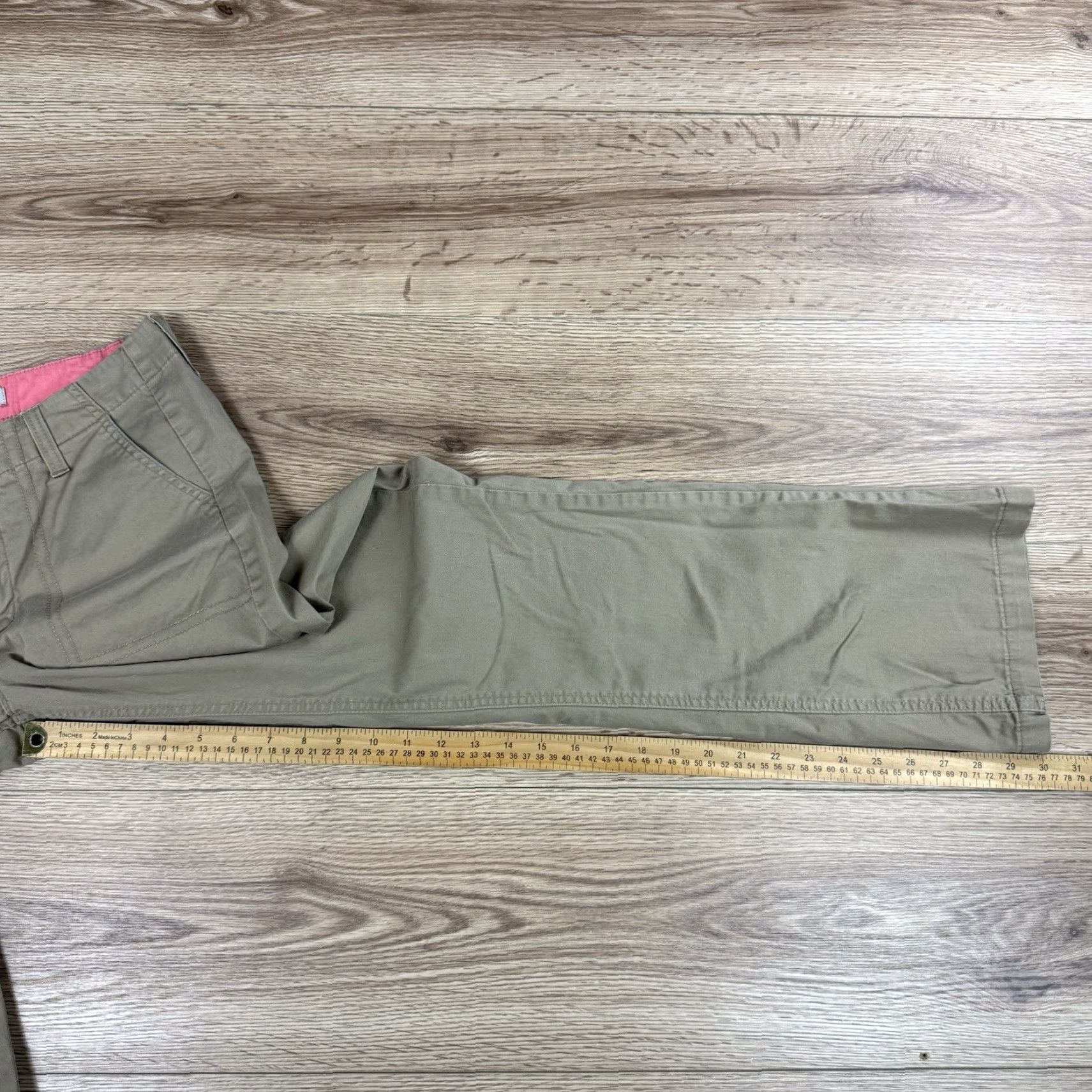 Lee Riders by Lee Khaki Pants Women’s Sz 8M Straight Cut Flat Front Beige 30in Inseam Womens Lee Khakis Flat Front Pants"} Size 30" / US 8 / IT 44 - 7 Thumbnail