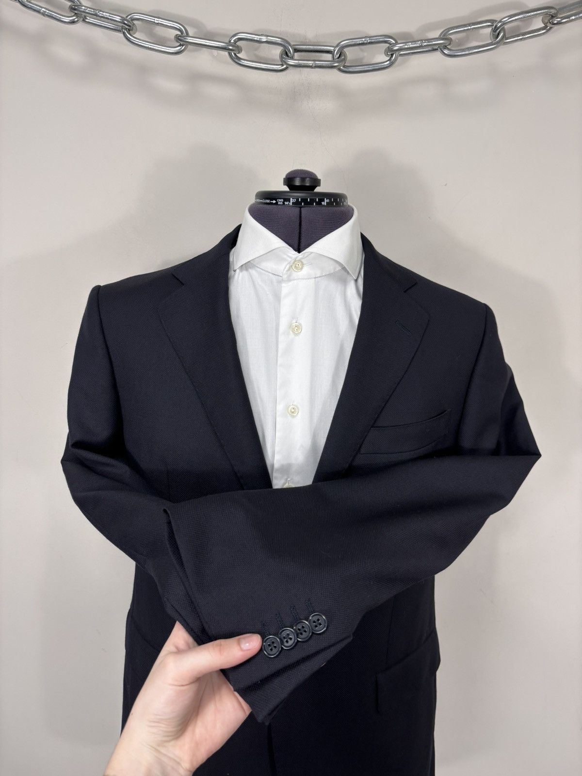 Tombolini Tombolini Men’s Navy Blue Wool Blazer Jacket Size 42R - 11 Thumbnail