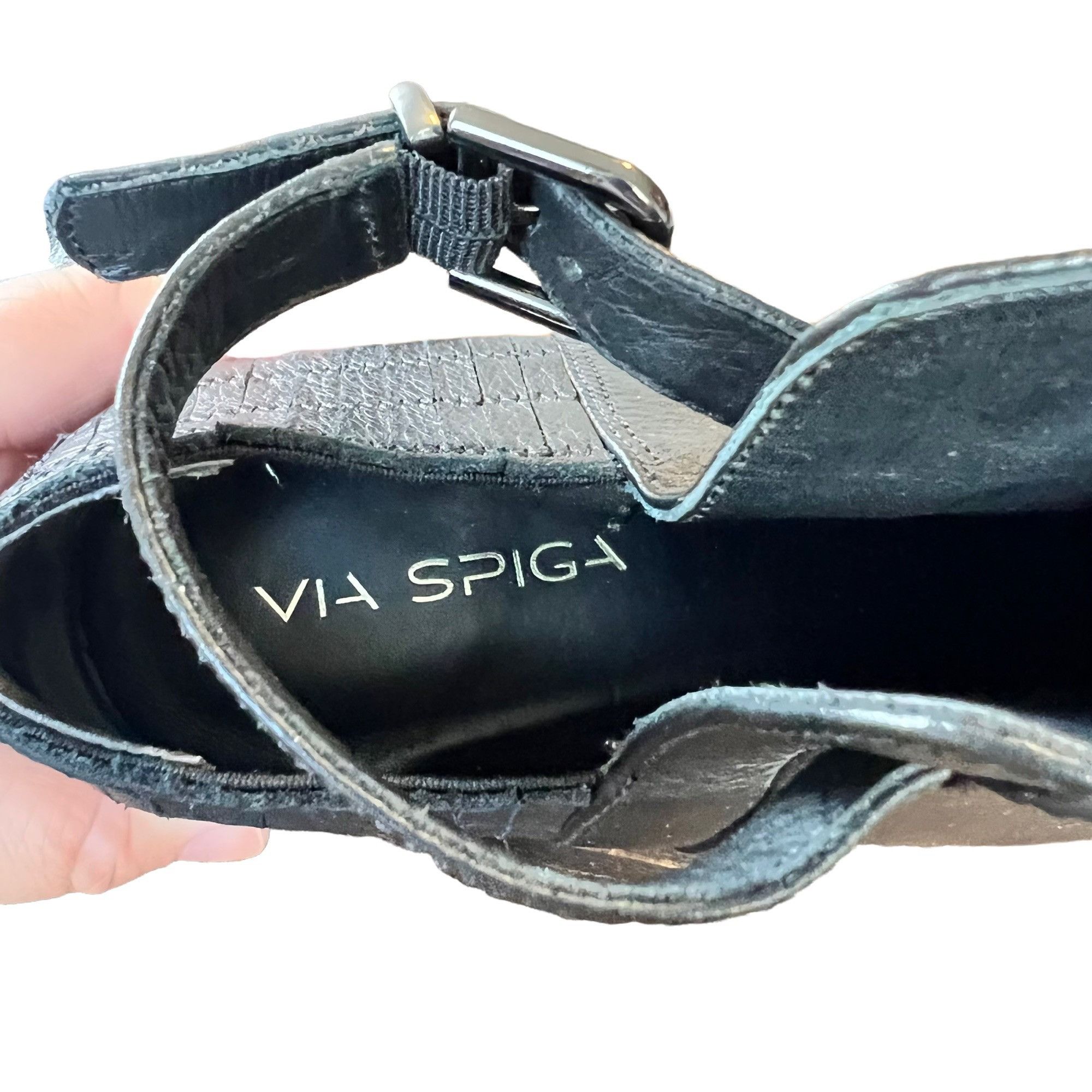 Other Via Spiga Soft Leather Black Ankle Block Chunky Heel Boots 1 Size US 10 / IT 40 - 8 Thumbnail