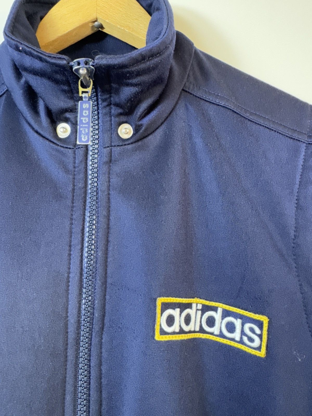 Adidas Vintage Adidas Vest Y2K Navy Blue Trefoil Logo Side Snaps S Size US S / EU 44-46 / 1 - 6 Thumbnail