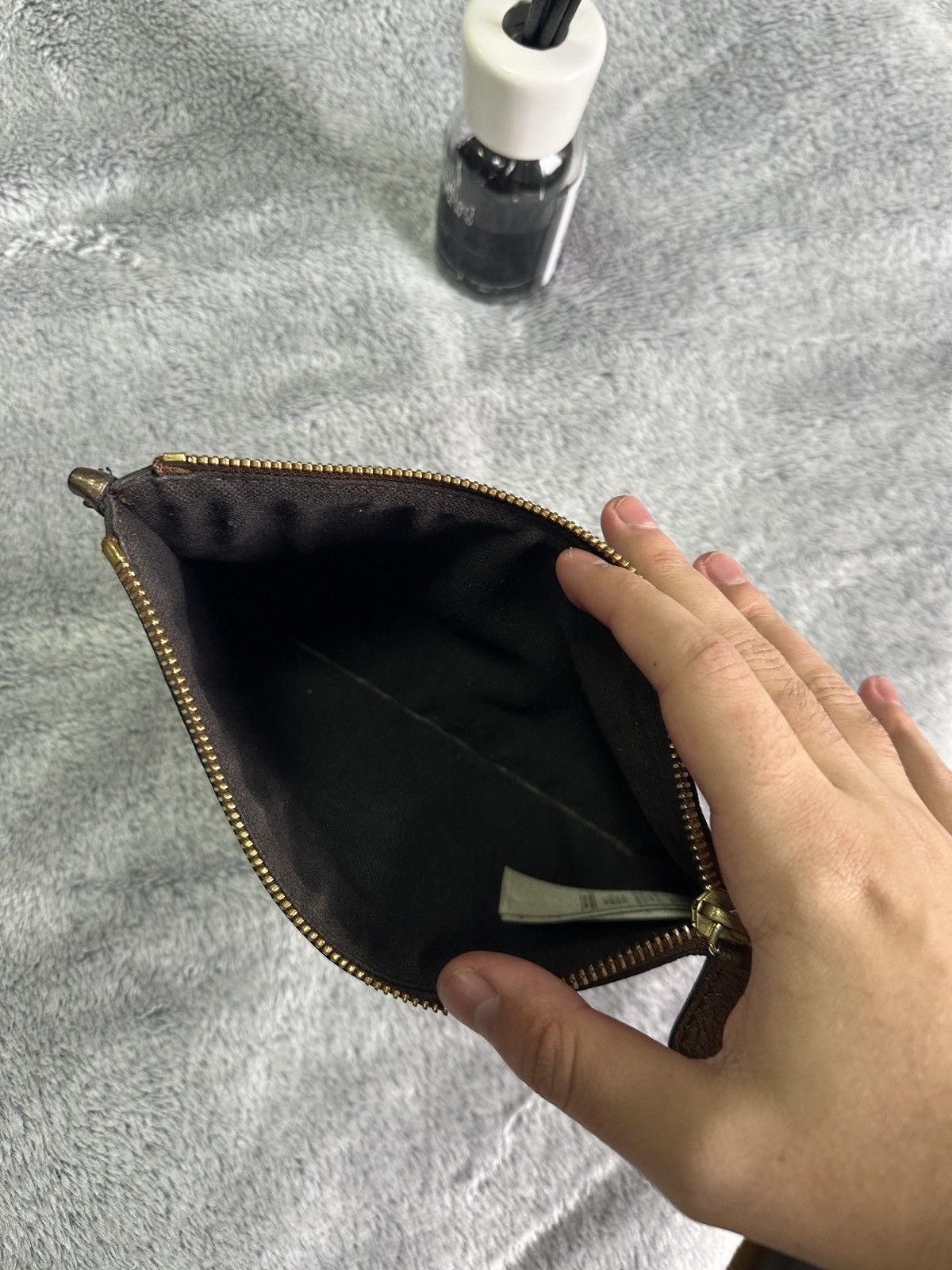 Burberry Burberry Nova Check Canvas Leather Clutch Bag Bronze Trim Size ONE SIZE - 18 Thumbnail