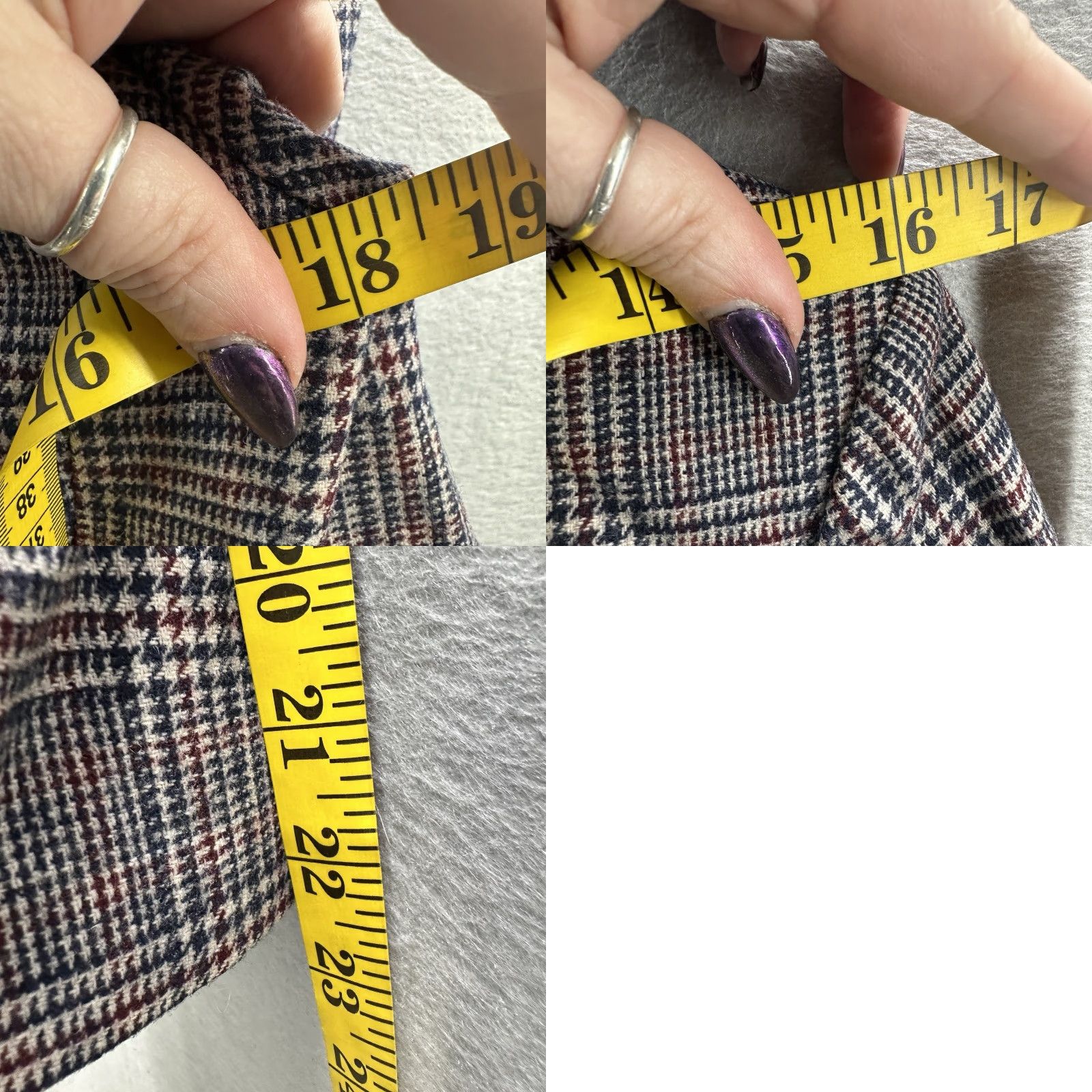 Pendleton VINTAGE Pendleton Wool Blazer Jacket Women M Beige Houndstooth Preppy Vintage Wool Reading Read Blazer Women M Size M / US 6-8 / IT 42-44 - 10 Thumbnail