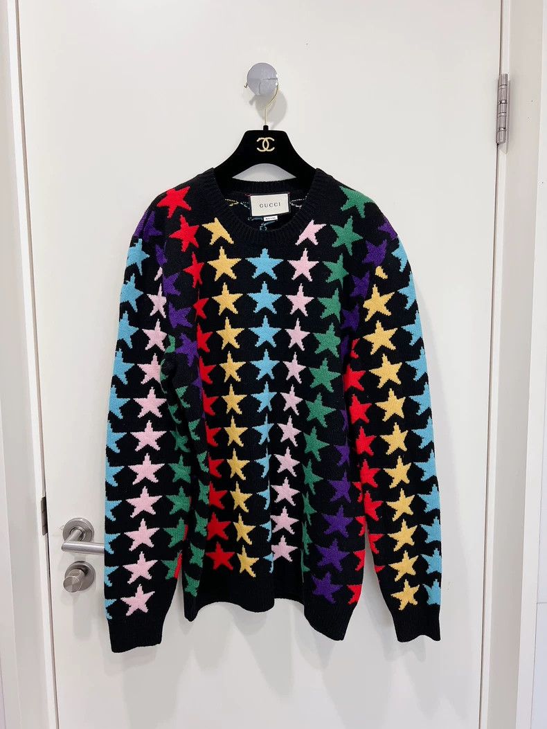 Gucci Gucci Colorful five-pointed star sweater 2504-Nextarrow Size US S / EU 44-46 / 1 - 1 Thumbnail
