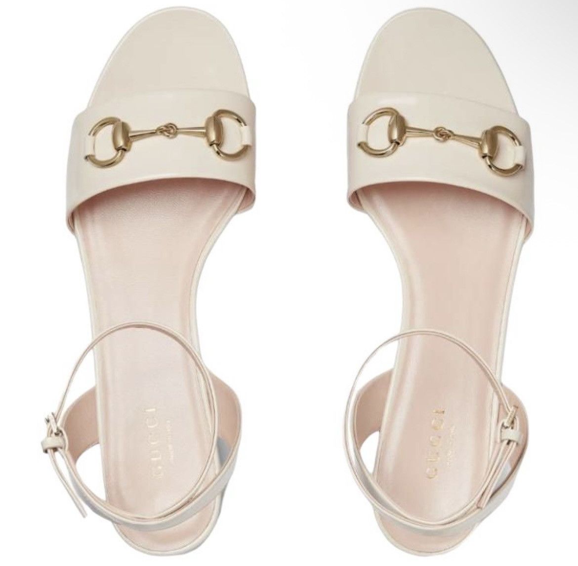 Gucci Gucci Horsebit Leather One Strap Sandals 7.5cm Ivory Size US 10 / IT 40 - 3 Thumbnail