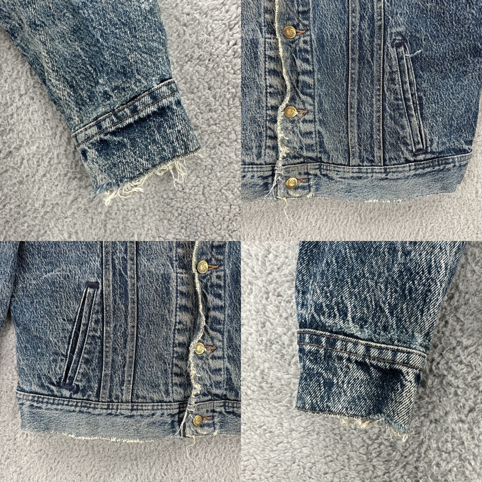 Lee VINTAGE Lee Riders M.R. Adult Medium PATD-153438 Made In USA Distressed Denim Jacket Rockabilly Blue Men Size US M / EU 48-50 / 2 - 8 Thumbnail
