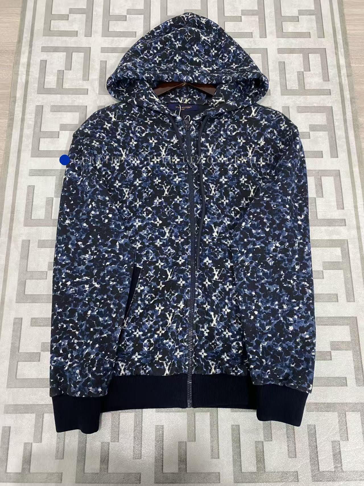 Louis Vuitton Monogram Zip Hoodie in Blue Size US S / EU 44-46 / 1 - 1 Thumbnail