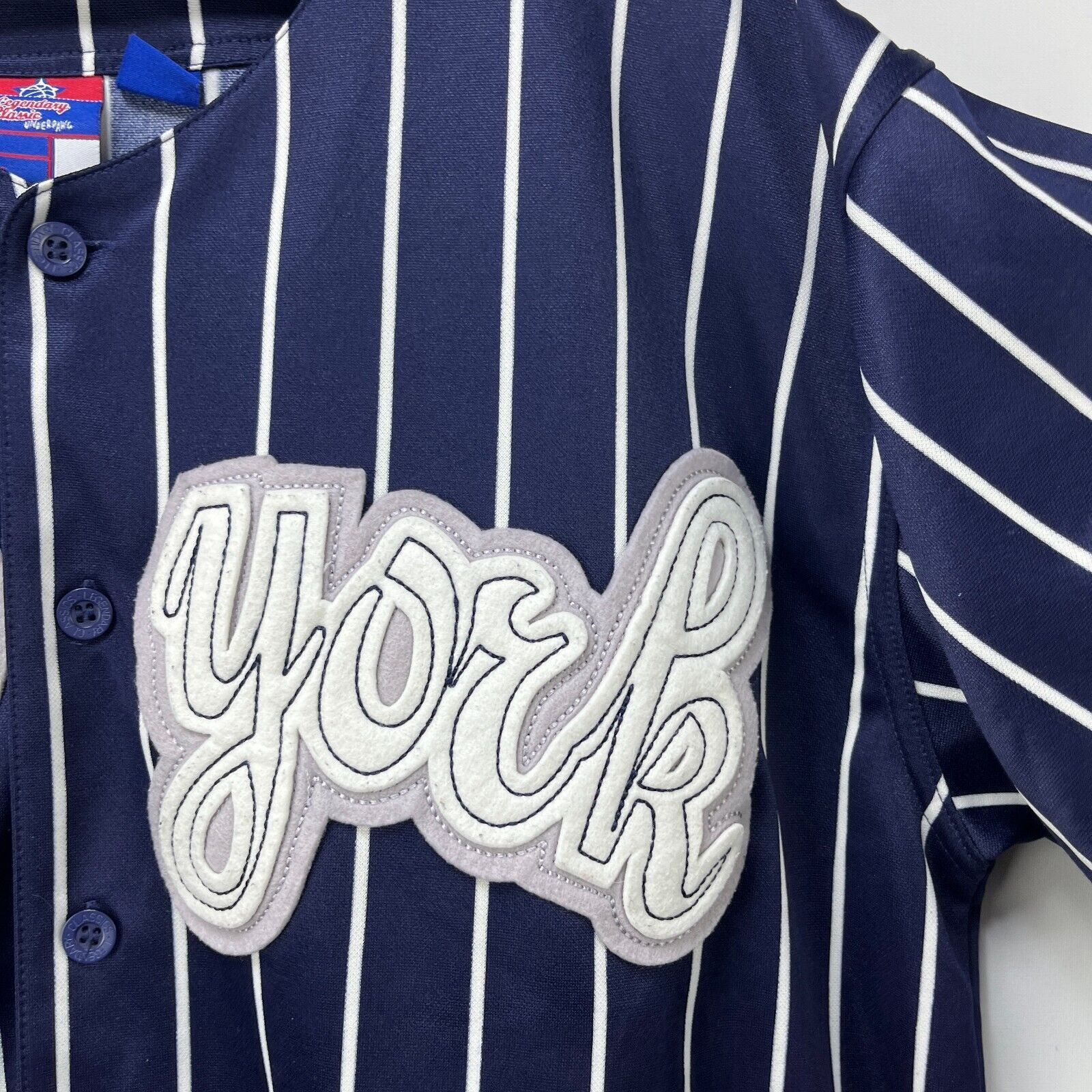 Vintage Vintage 90s New York Baseball Jersey Pinstripe XL Classic Size US XL / EU 56 / 4 - 4 Thumbnail