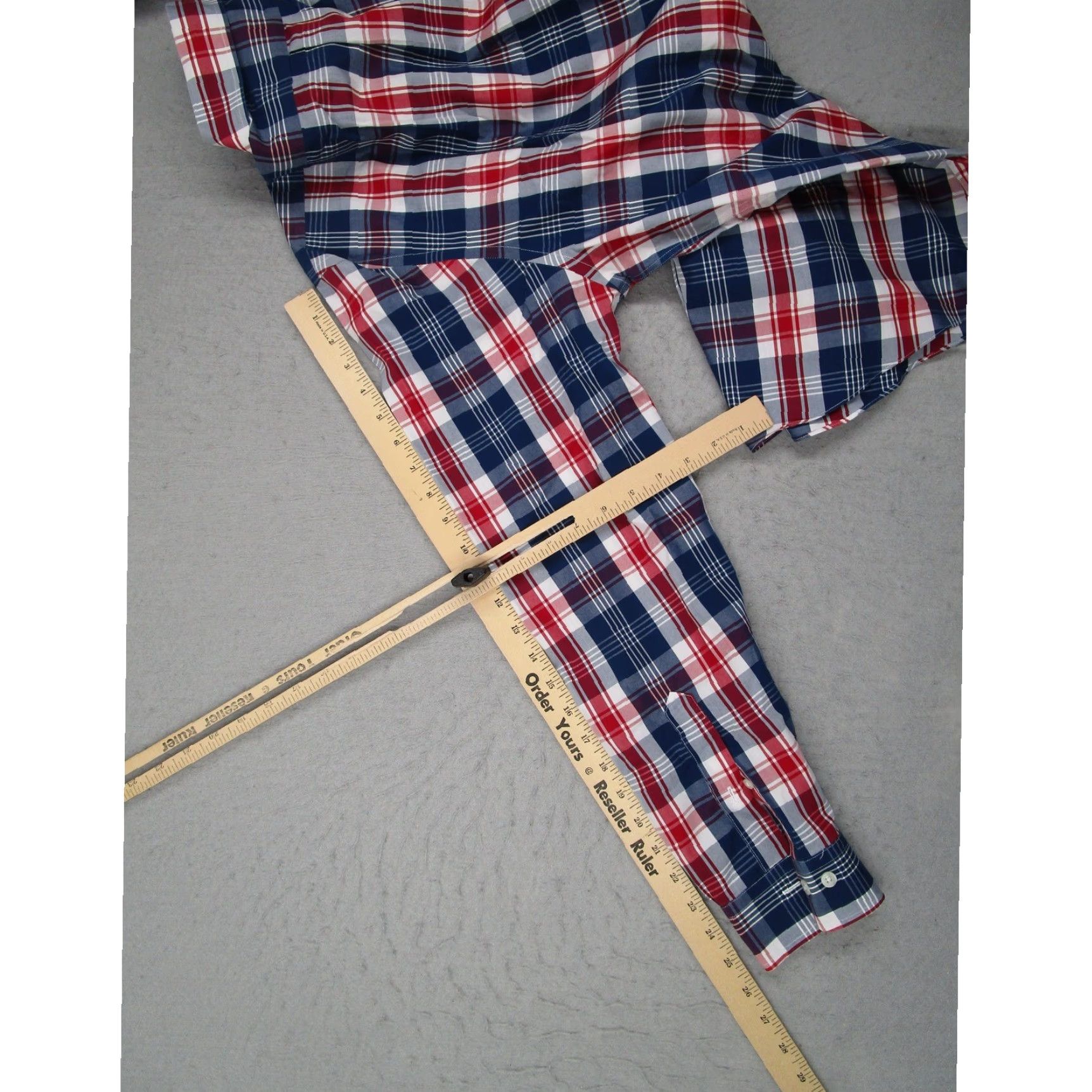 Brooks Brothers Brooks Brothers Regent Non-Iron Shirt Mens L Red White Blue Plaid Supima Cotton Shirt Size US L / EU 52-54 / 3 - 7 Thumbnail