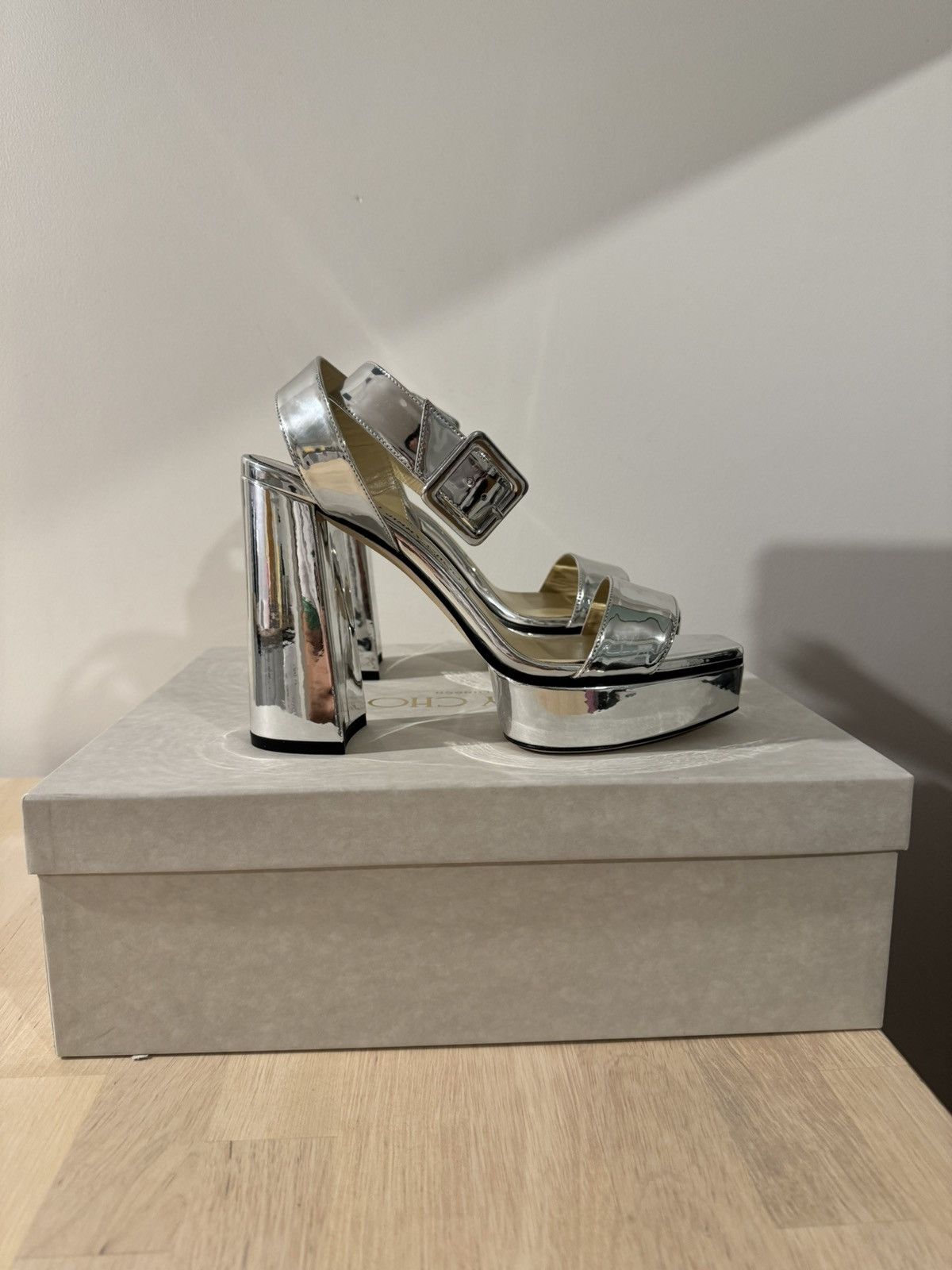 Jimmy Choo Jimmy Choo Heels Silver Size US 9 / IT 39 - 3 Thumbnail