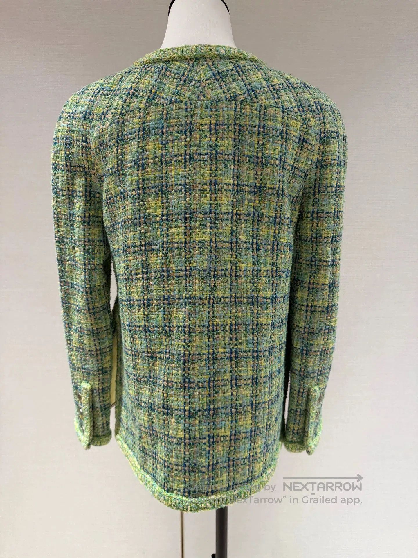 Chanel Chanel 19p Green Tweed Jacket Size 36. Size US S / EU 44-46 / 1 - 2 Thumbnail