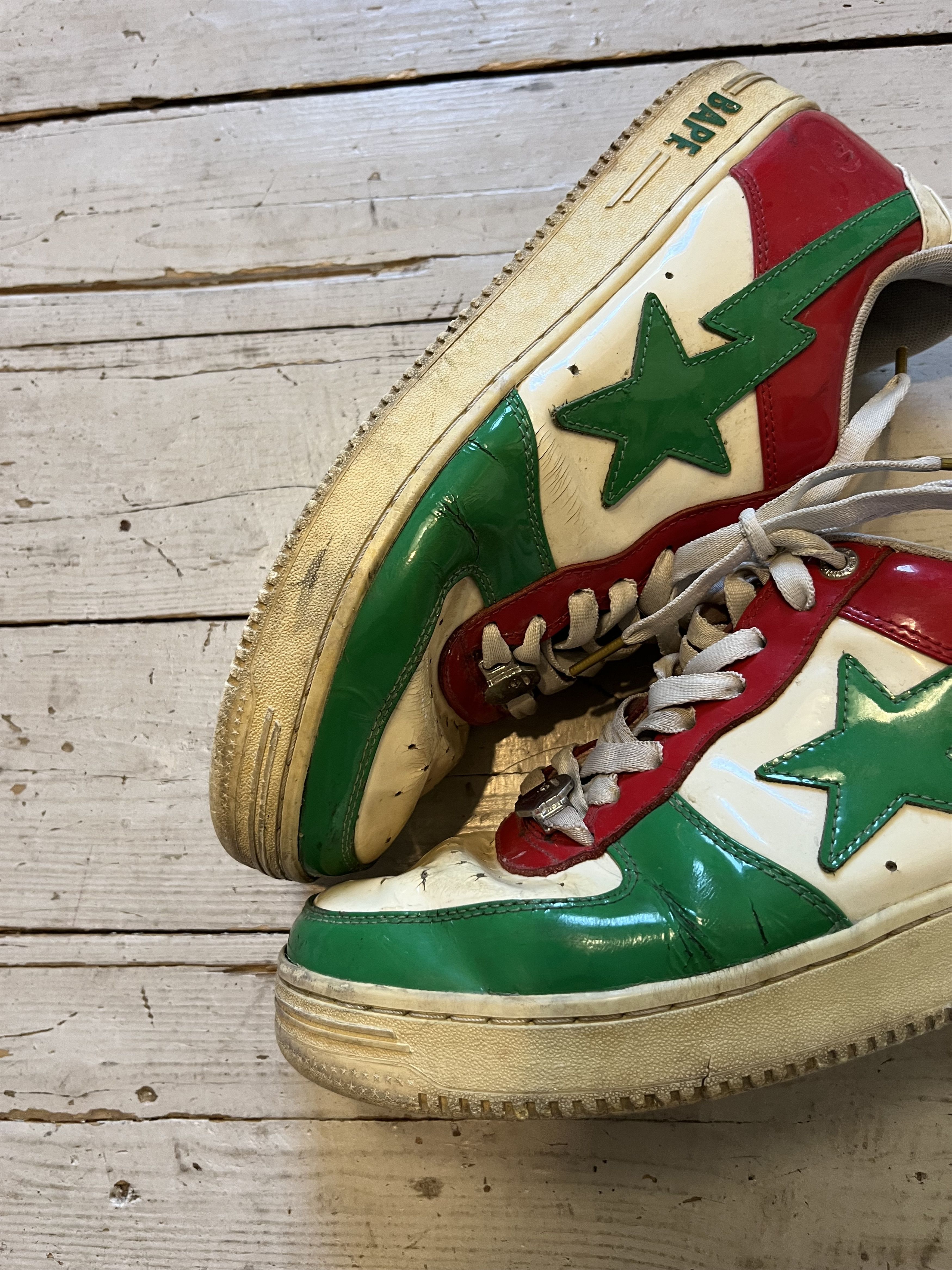 Bape Bape Sta Bapesta Italia Mexico Red Green White Size US 11 / EU 44 - 5 Thumbnail