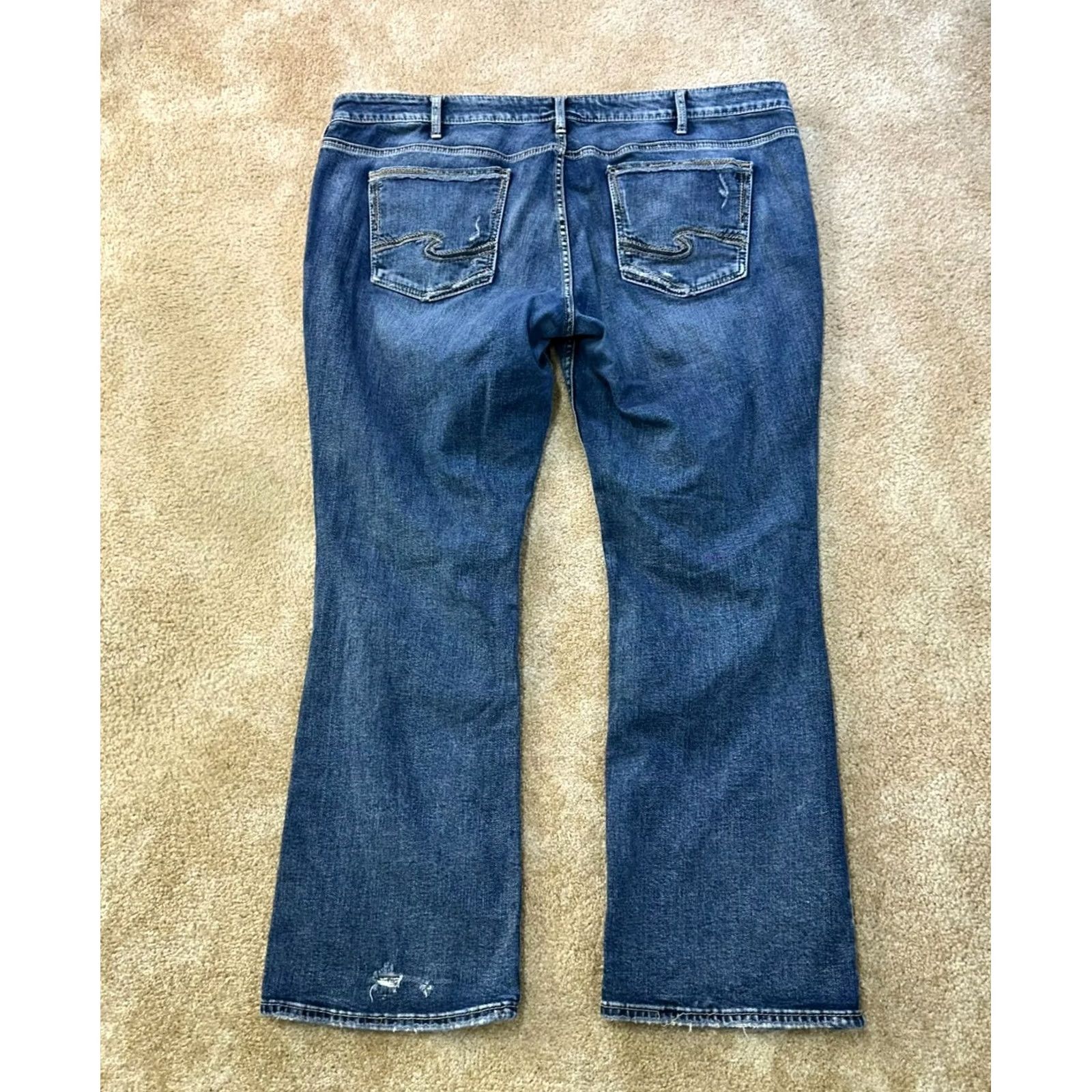 Silver Jeans Co. VINTAGE? No — Silver Jeans Suki Bootcut Jeans Womens 24x33 Blue Denim Stretch 5-Pocket Regular Slim Mid Rise Adult Womens Gold? Size 32" / US 10 / IT 46 - 7 Thumbnail