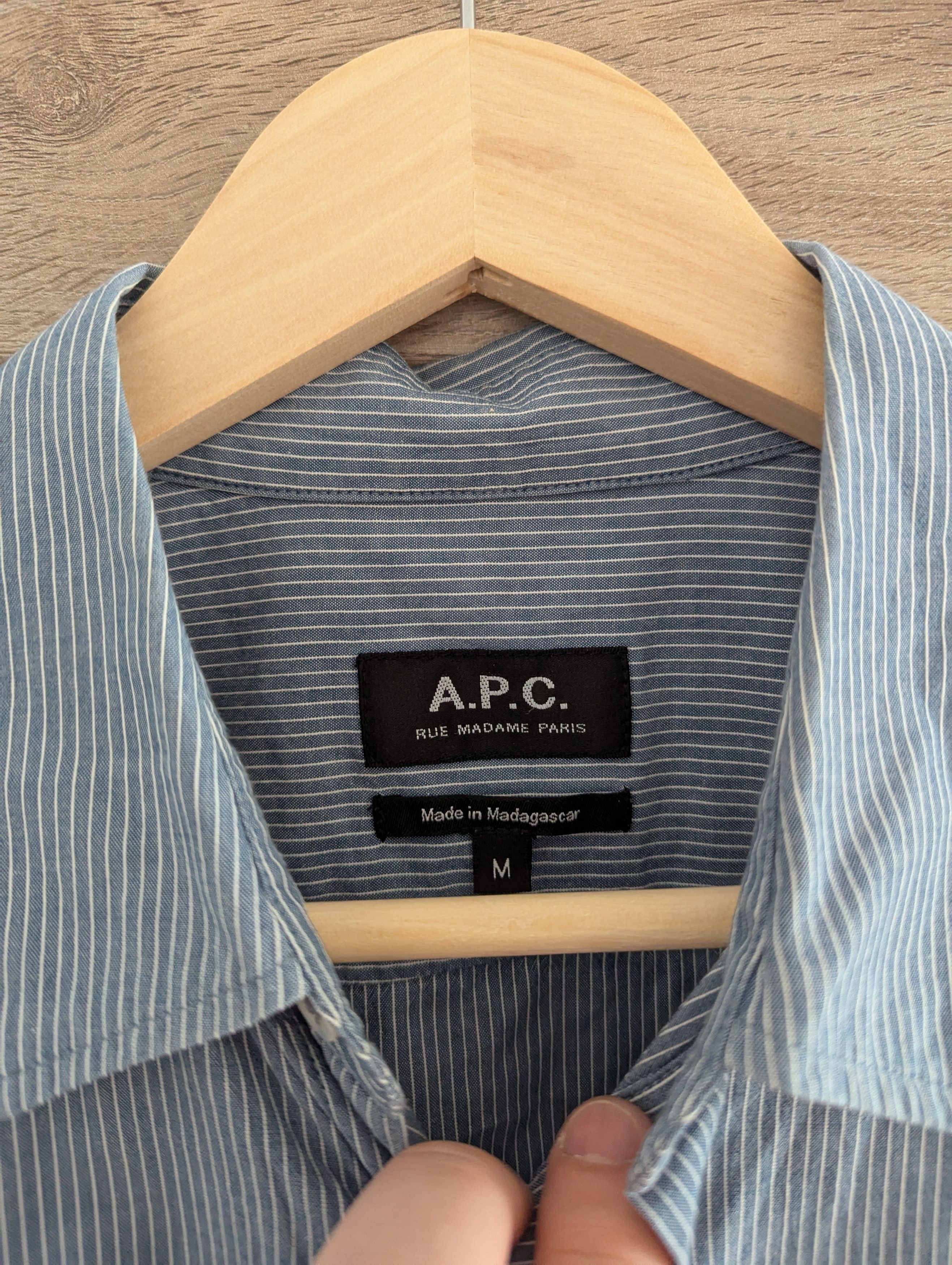 A.P.C. A.P.C. Bruce Short-Sleeve Shirt Blue Button Up Size US M / EU 48-50 / 2 - 4 Thumbnail