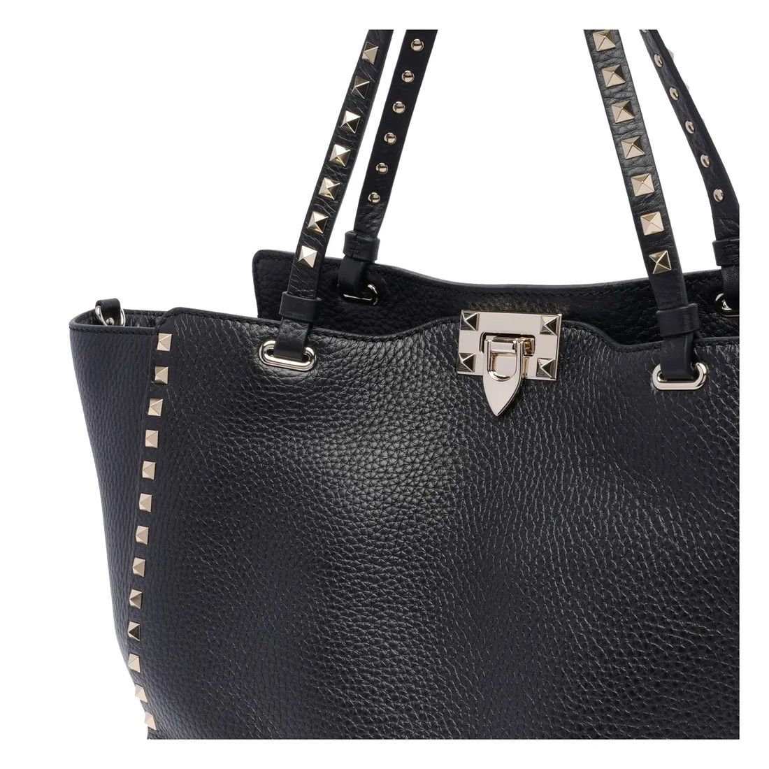Valentino o1s22i1n0924 Size: OS / Medium Rockstud Handbag in Black Size ONE SIZE - 4 Thumbnail