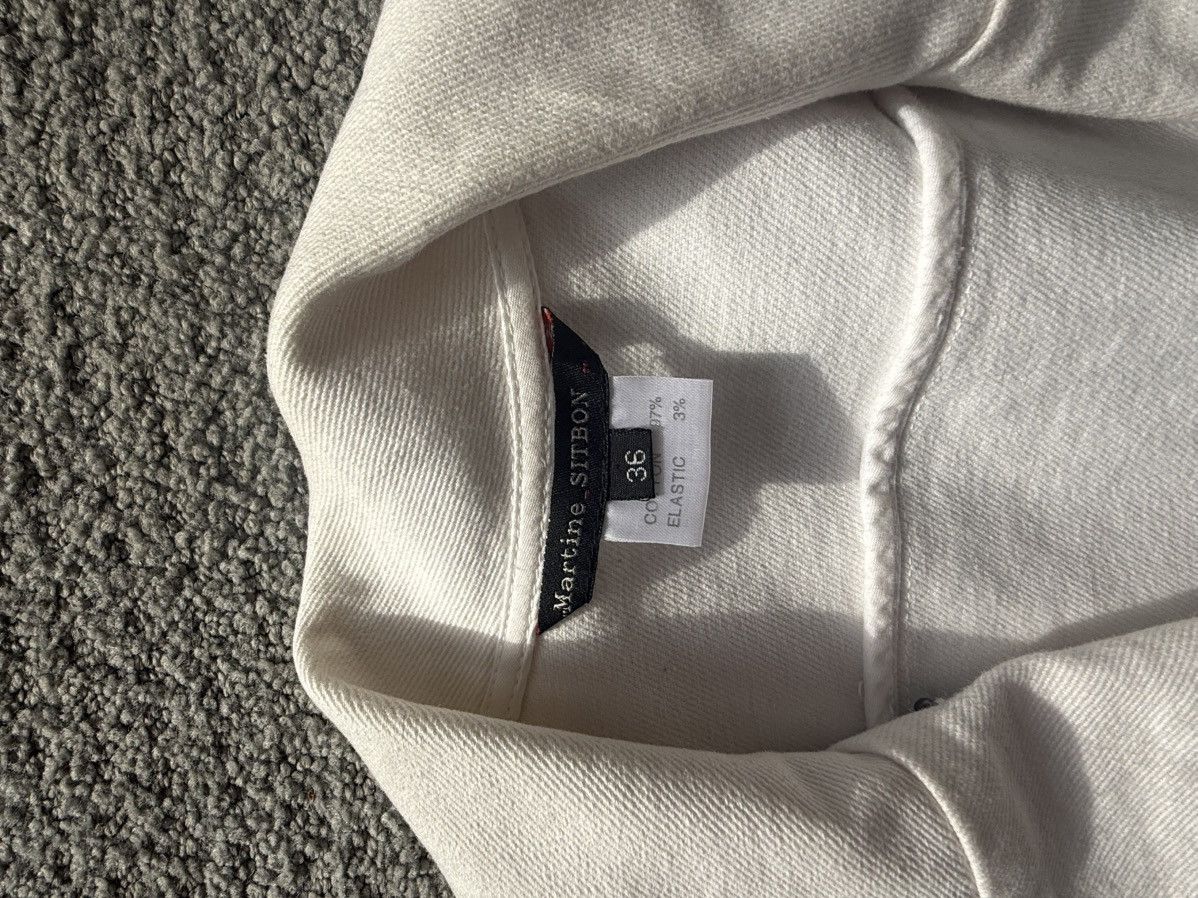 Martine Sitbon French 00s vintage Martine Sitbon designer white denim coat Size S / US 4 / IT 40 - 3 Thumbnail