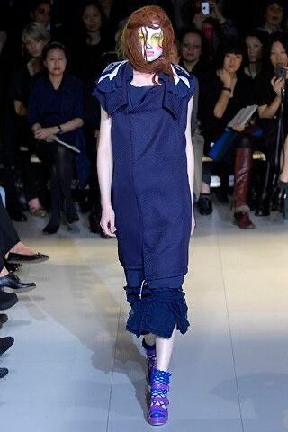Comme des Garcons Comme des Garcons 07SS Long Dress with layered collar| Size L / US 10 / IT 46 - 1 Thumbnail