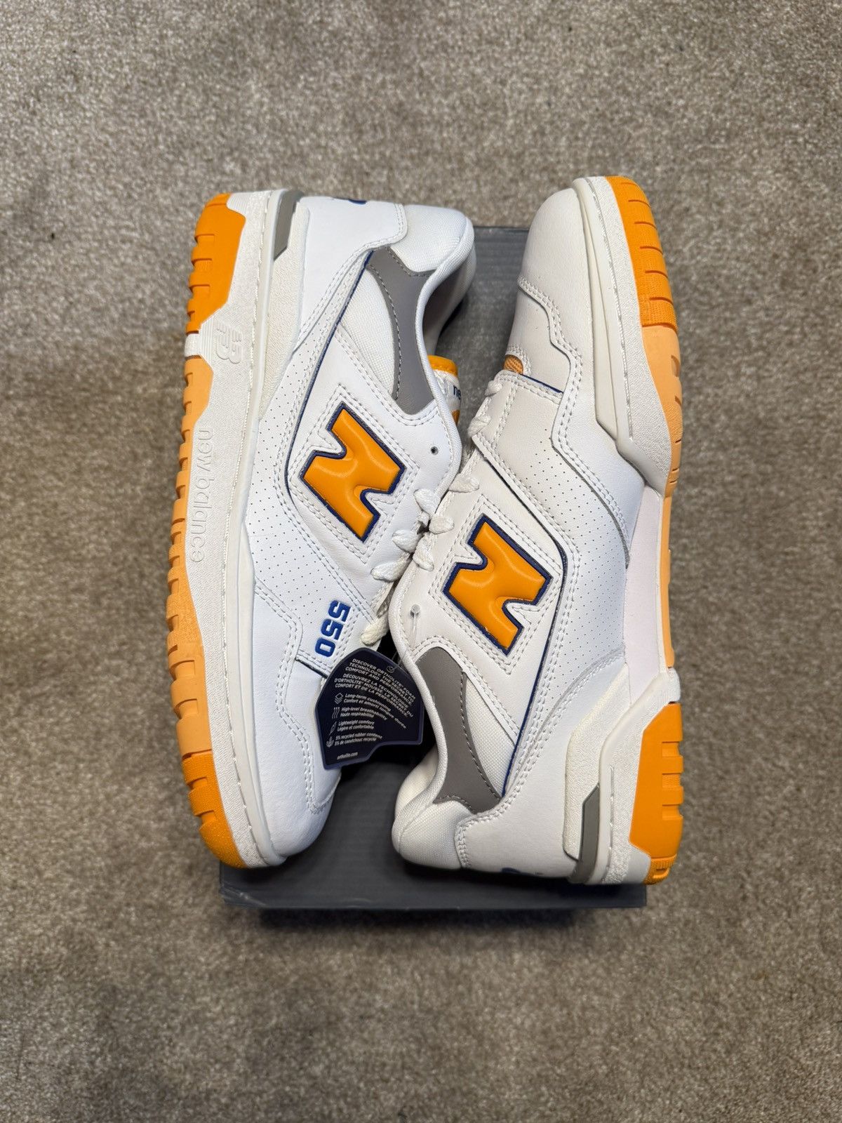 New Balance New Balance 550 “White Vibrant Orange” Size US 9.5 / EU 42-43 - 3 Thumbnail