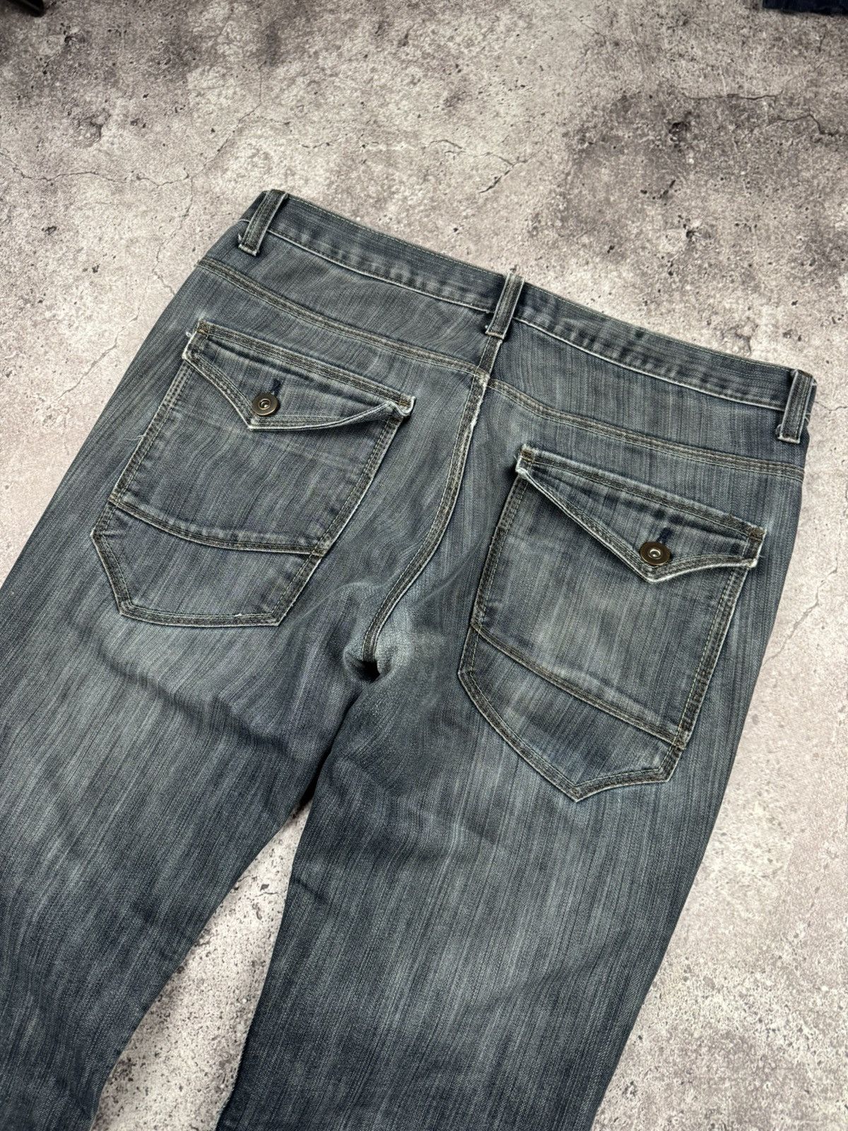 Firetrap × Vintage Vintage Firetrap Dirty Denim Japanese Baggy Jeans Size US 36 / EU 52 - 2 Thumbnail