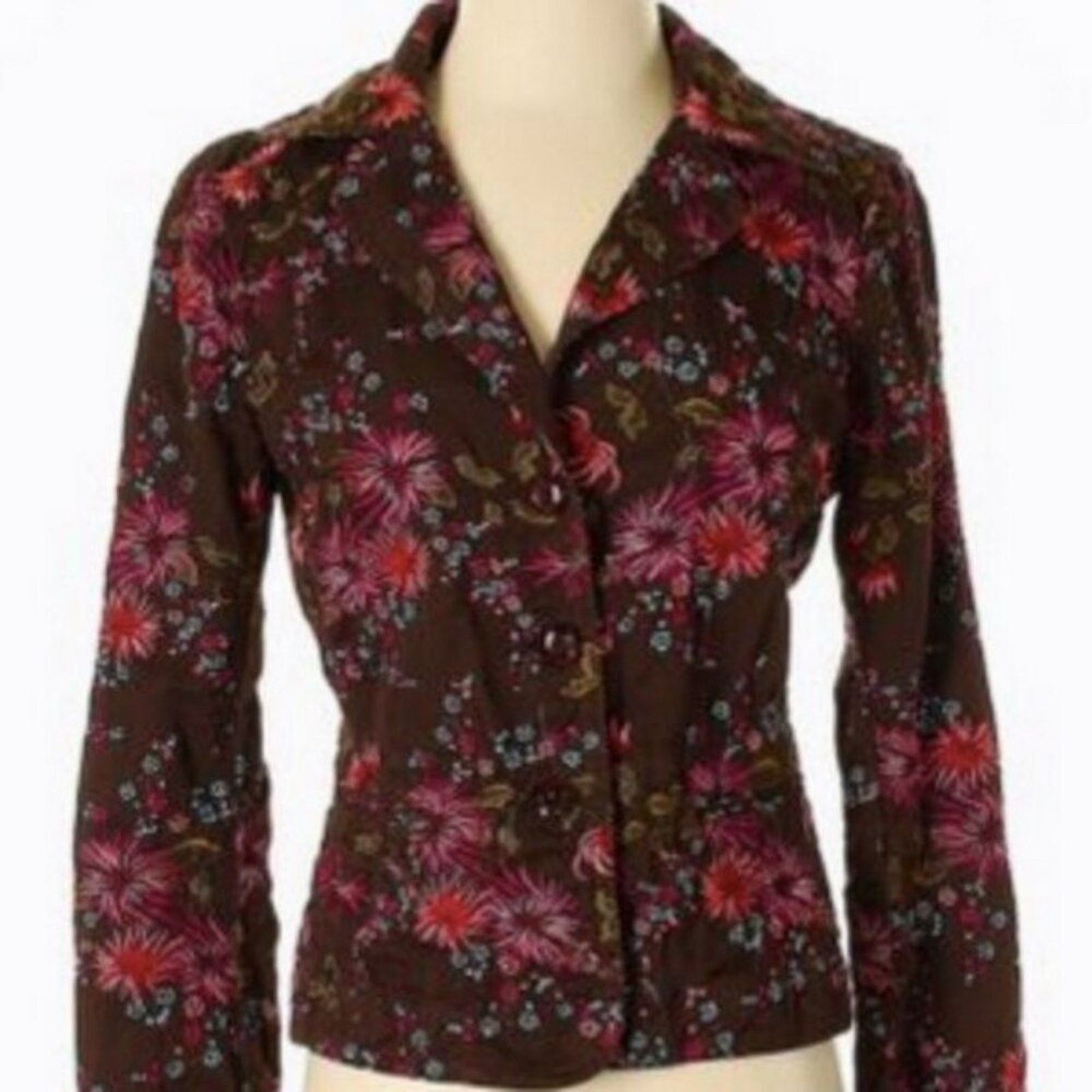 Johnny Was Johnny Was Brown embroidered Blazer S Size S / US 4 / IT 40 - 1 Thumbnail