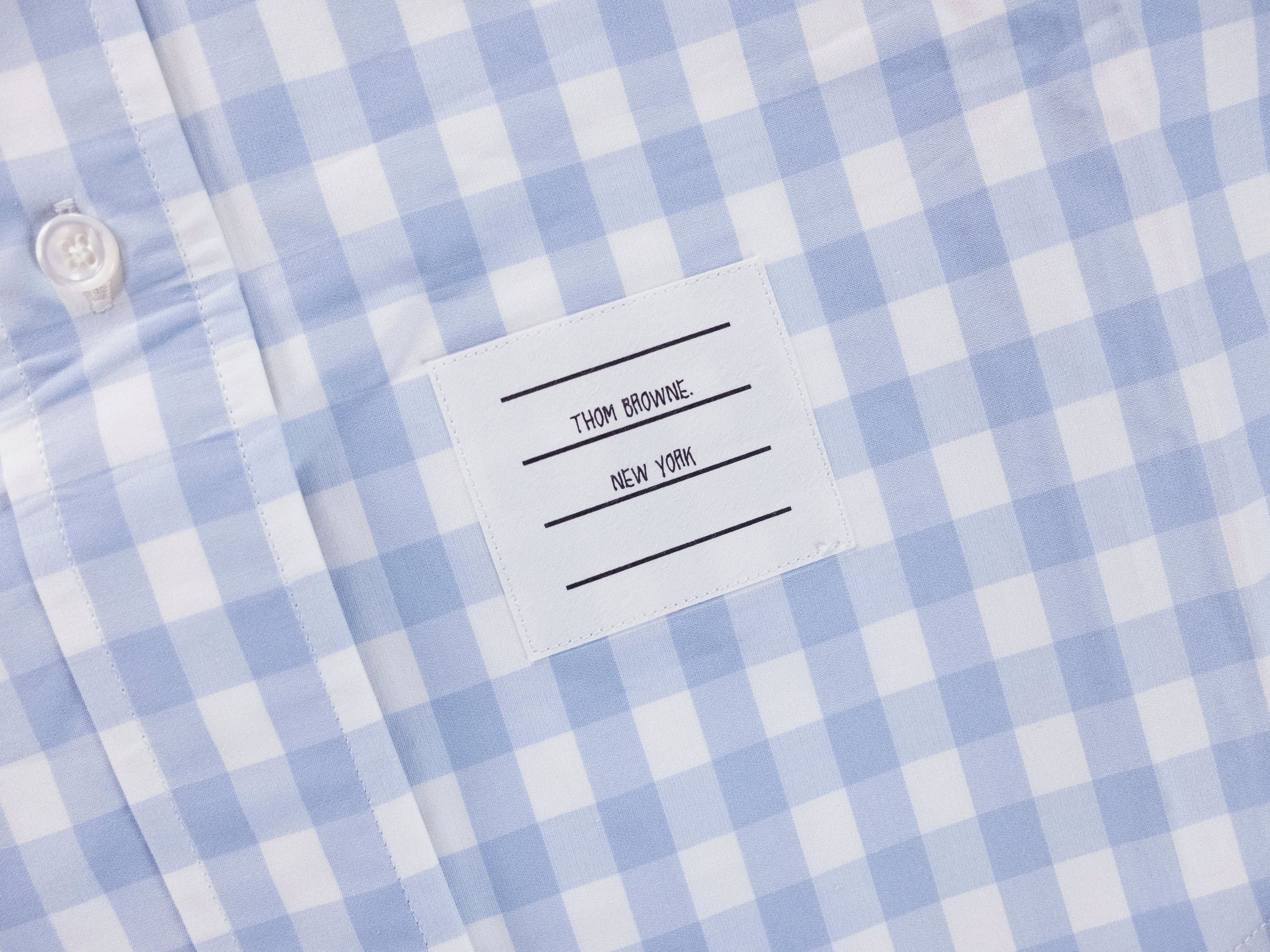 Thom Browne THOM BROWNE blue white gingham cotton gathered shirt dress Size M / US 6-8 / IT 42-44 - 7 Thumbnail