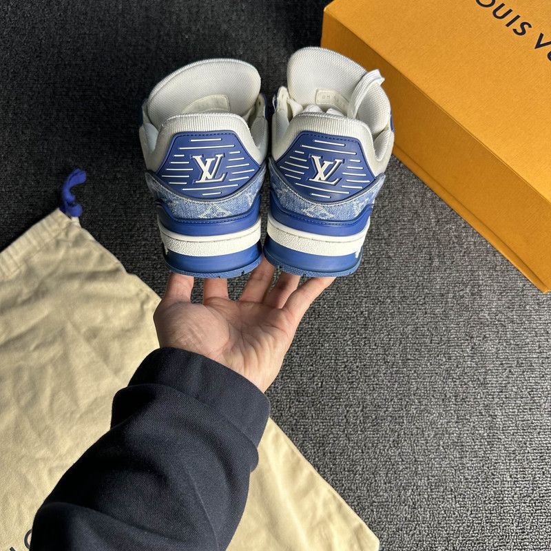 Louis Vuitton Louis Vuitton Trainer Denim Low-Top Sneakers Size US 8 / IT 38 - 3 Thumbnail