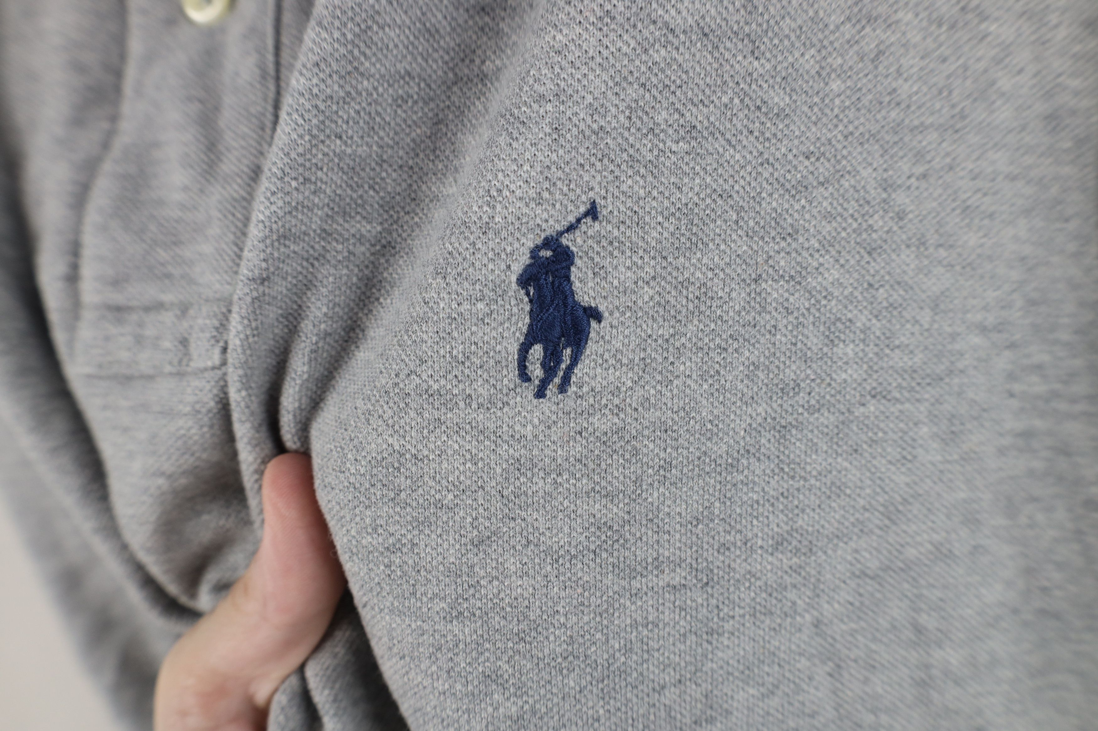 Ralph Lauren Vintage 90s Ralph Lauren Knit Collared Golf Polo Shirt Gray Size US XL / EU 56 / 4 - 4 Thumbnail