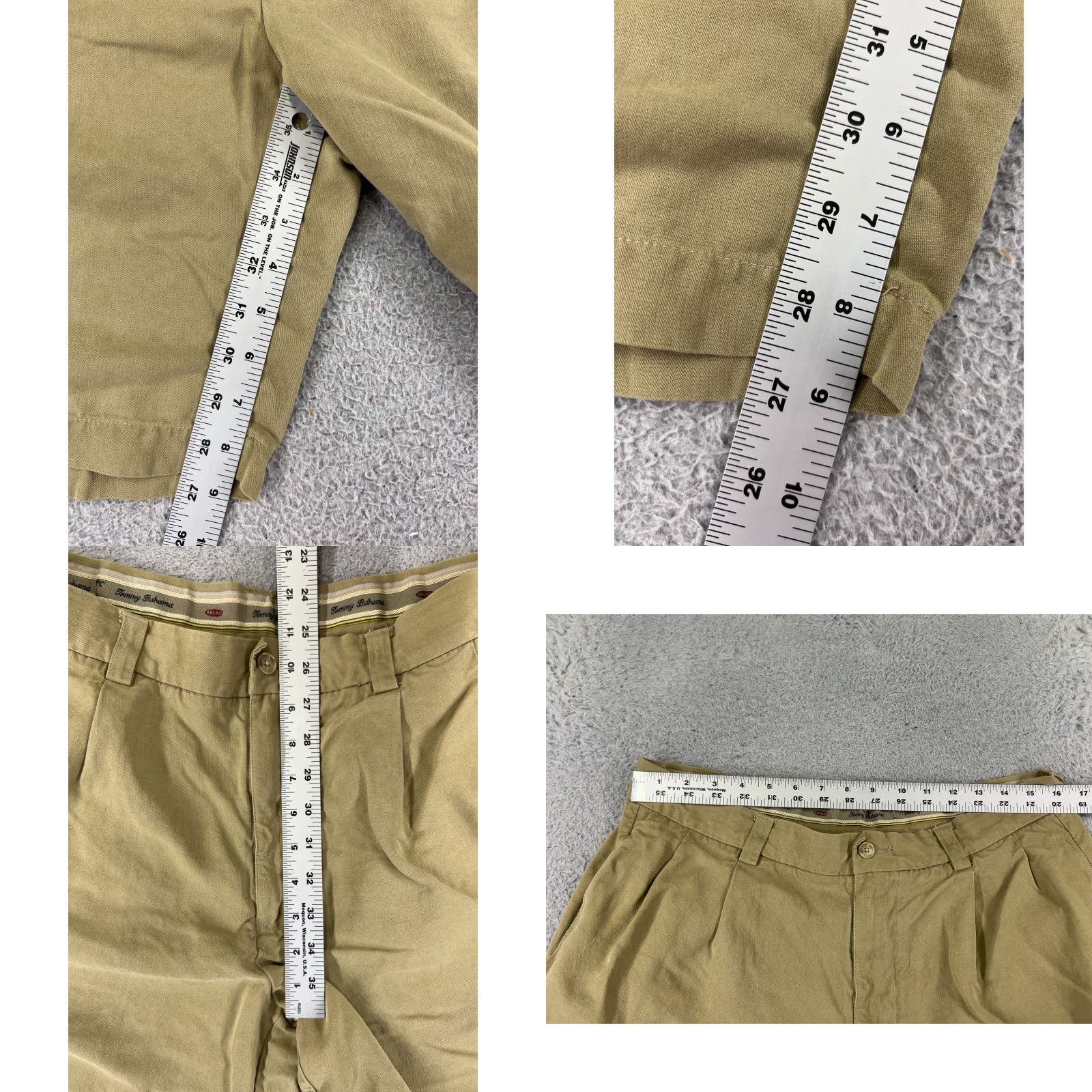 Tommy Bahama Tommy Bahama Shorts Mens 34 Beige Silk Pleated Bermuda Casual Beach Resort 100% Silk Easy Care Pockets Quick Dry Logo Vintage No Mens Size US 34 / EU 50 - 8 Thumbnail