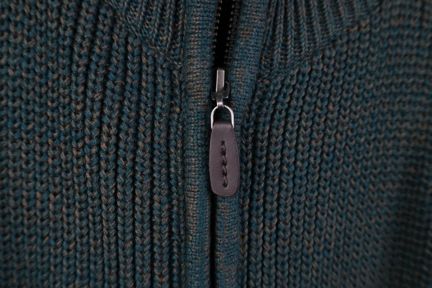 L.L. Bean Vintage 90s Y2K LL Bean Heavy Cotton Ribbed Knit Zip Sweater Size US M / EU 48-50 / 2 - 5 Thumbnail