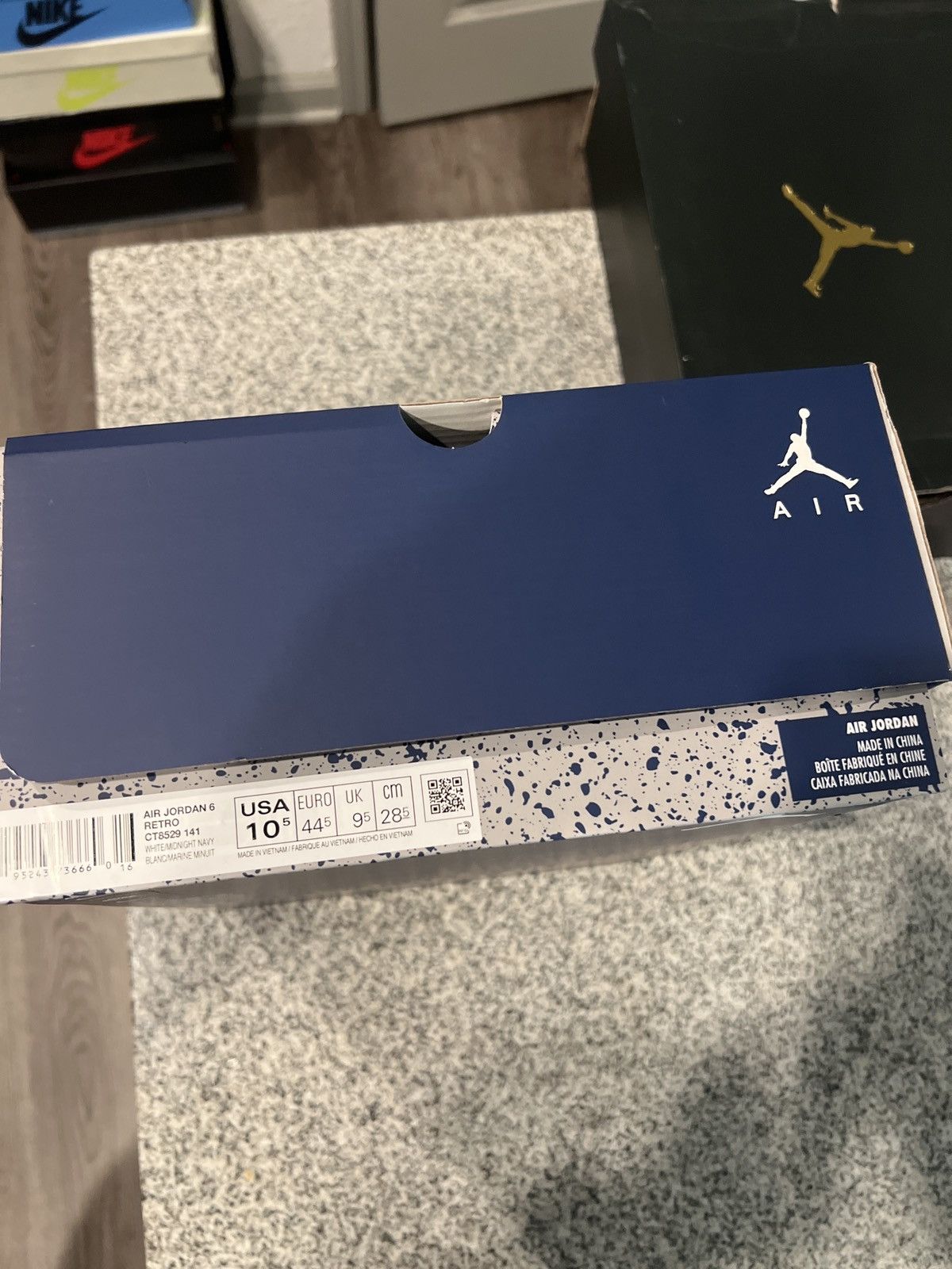 Jordan Brand × Nike Jordan 6 White/Navy Blue Size US 10.5 / EU 43-44 - 3 Thumbnail