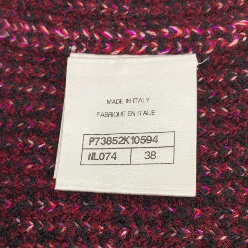 Chanel Chanel Rose-red plaid V-neck cashmere knitted vest 2506-Nex Size XS / US 0-2 / IT 36-38 - 7 Thumbnail