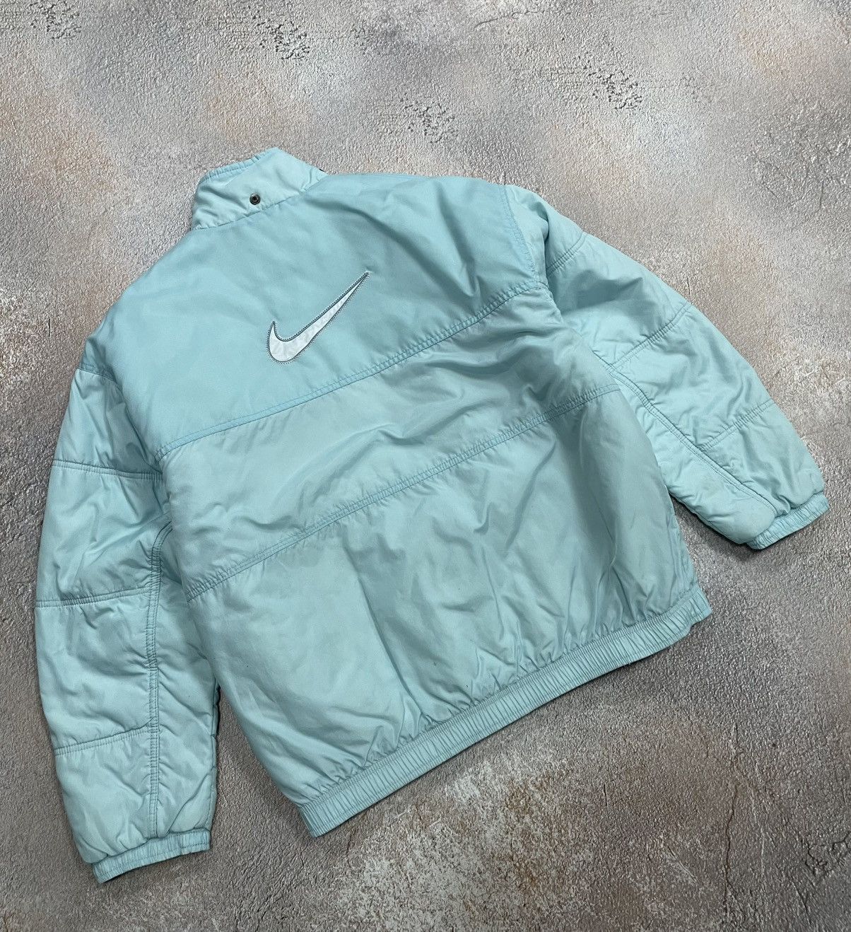 Nike Vintage Nike Big Swoosh Nylon Bomber Jacket Size US S / EU 44-46 / 1 - 1 Thumbnail