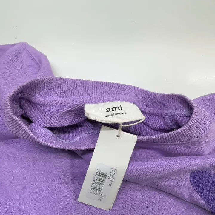 AMI AMIPARIS SS21 Purple Logo Embroidered Sweatshirt -2507 Size US M / EU 48-50 / 2 - 5 Thumbnail